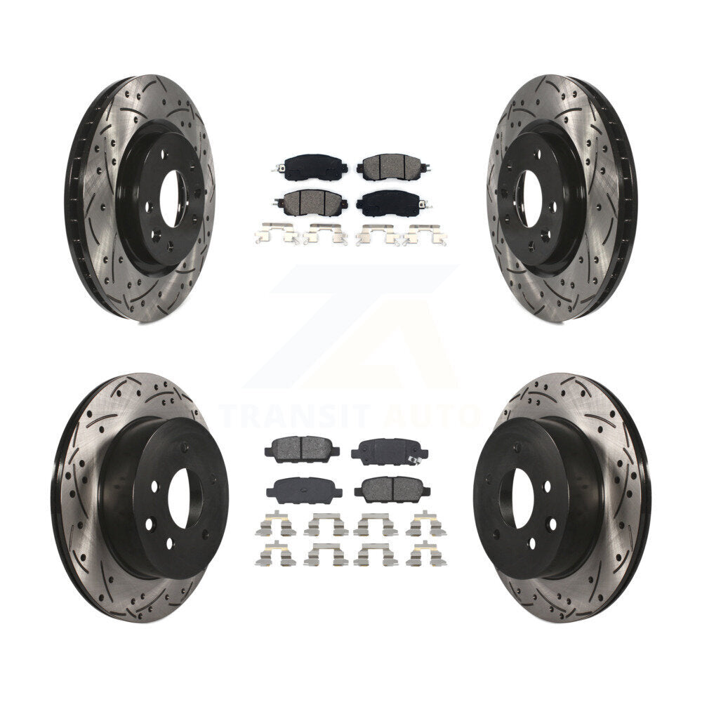 Transit Auto KDS-100367 Disc Brake Kit for 2014-2017 Nissan LEAF - Front and Rear