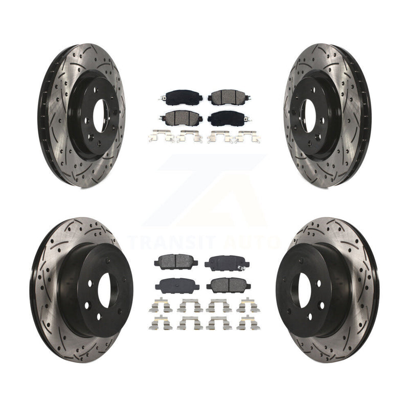 Transit Auto KDS-100367 Disc Brake Kit for 2014-2017 Nissan LEAF - Front and Rear
