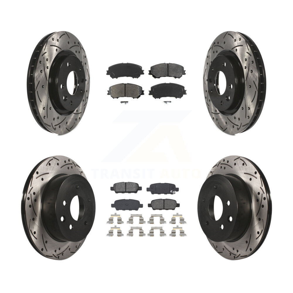 Transit Auto KDS-100368 Disc Brake Kit for 2014-2023 Nissan Rogue, Nissan Rogue Sport, Nissan Qashqai - Front and Rear