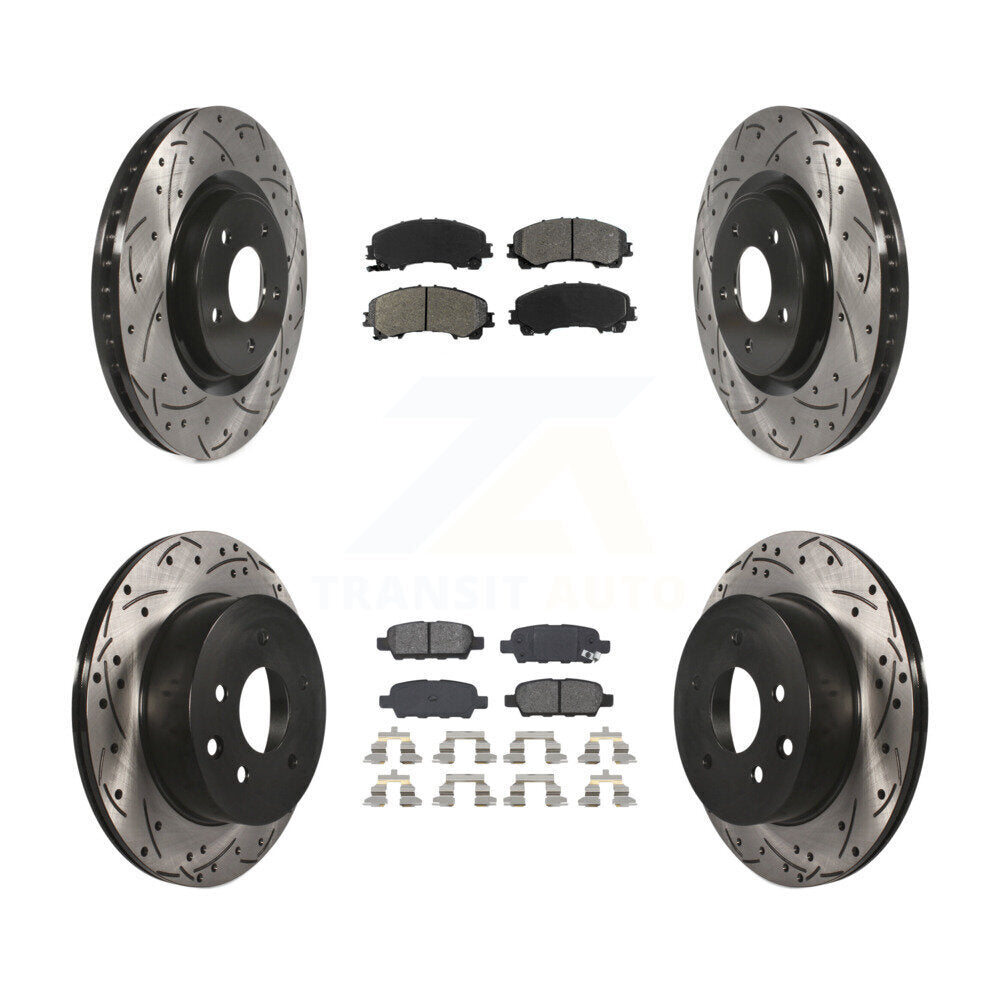 Transit Auto KDS-100369 Disc Brake Kit for 2014-2019 Nissan Rogue - Front and Rear