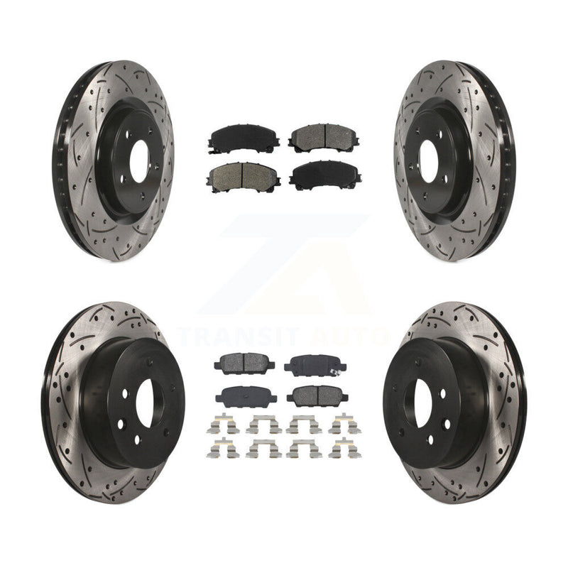 Transit Auto KDS-100369 Disc Brake Kit for 2014-2019 Nissan Rogue - Front and Rear