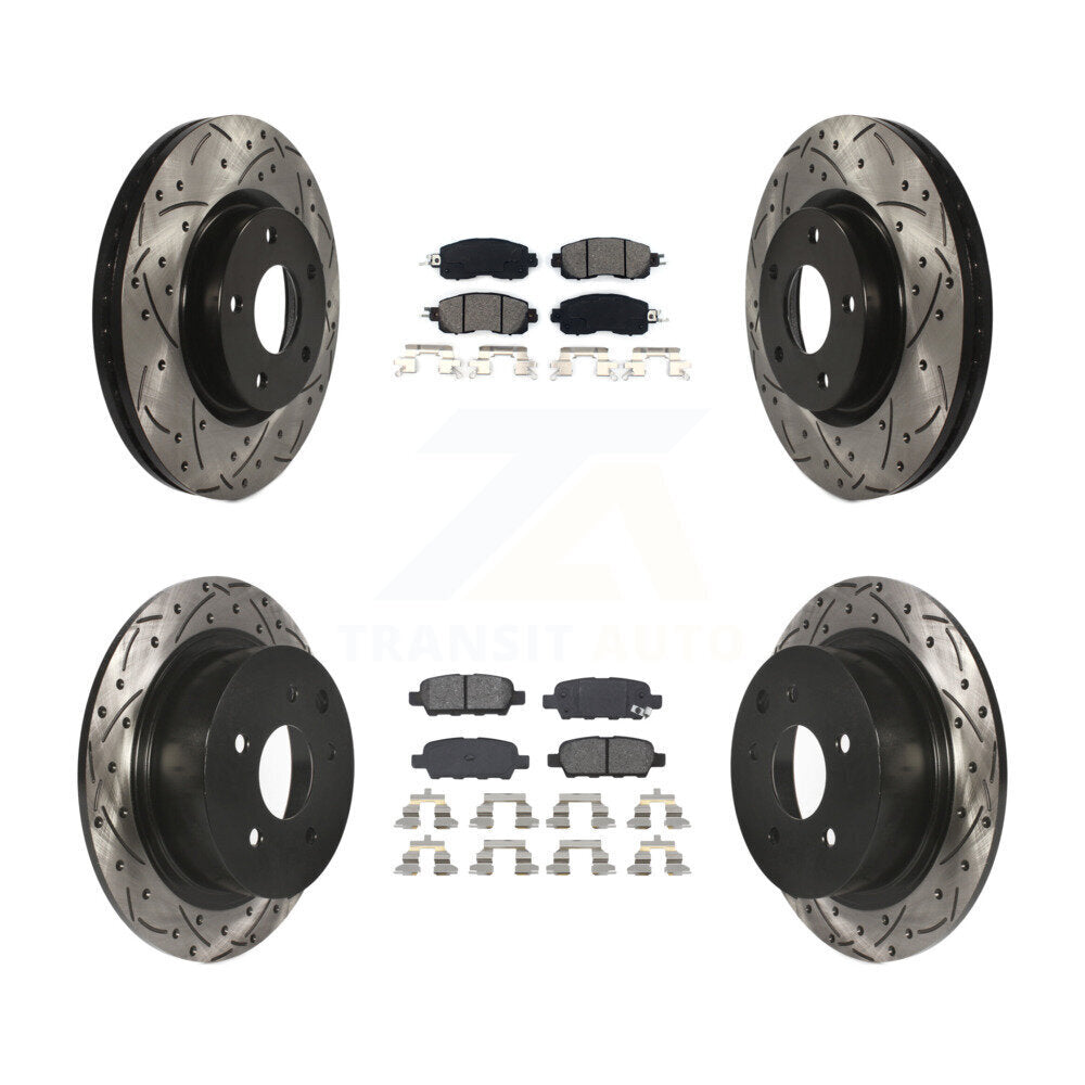 Transit Auto KDS-100370 Disc Brake Kit for 2013-2023 Nissan Altima - Front and Rear