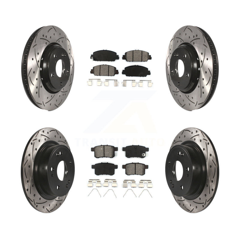 Transit Auto KDS-100372 Disc Brake Kit for 2017 Honda Accord - Front and Rear