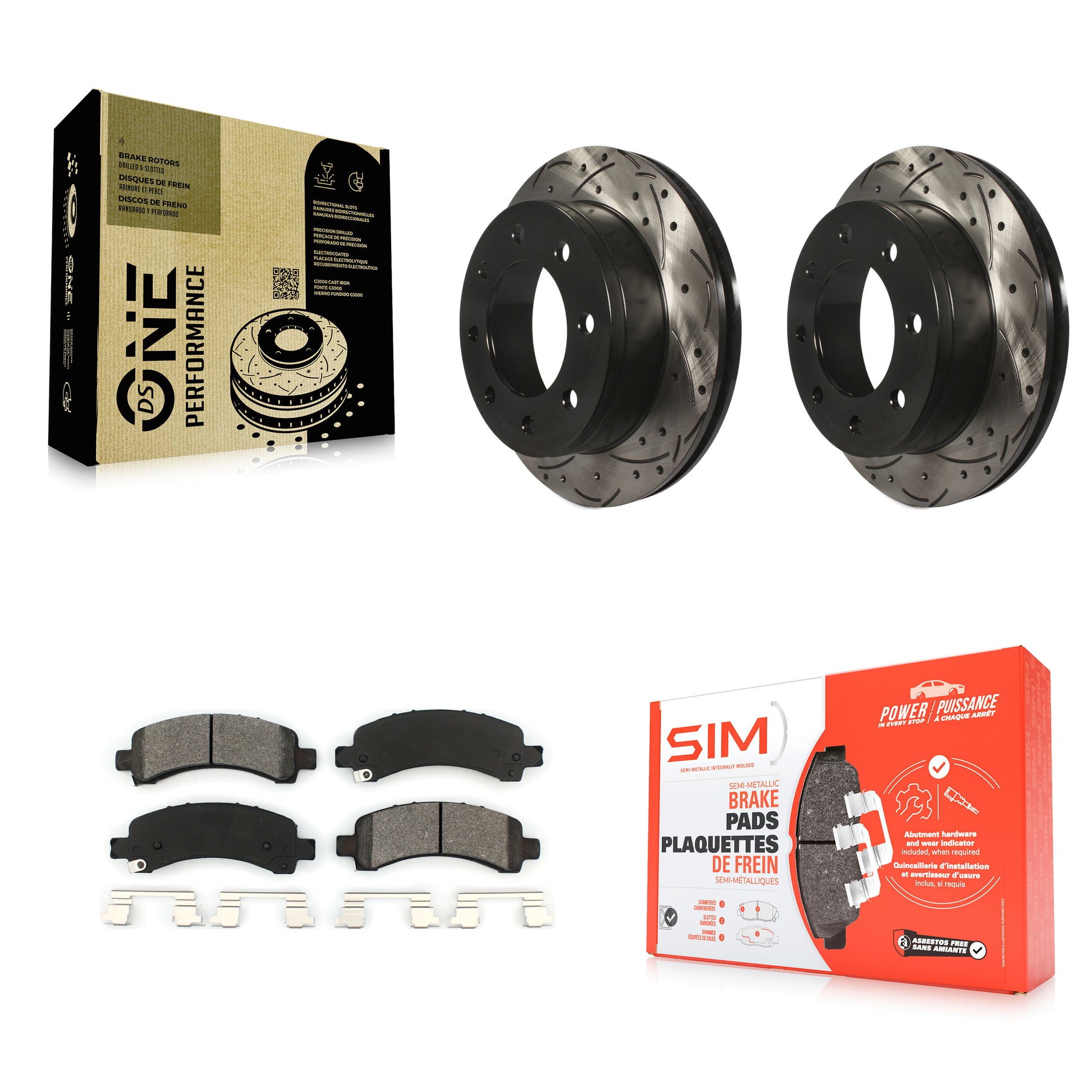 Transit Auto KDS-100378 Disc Brake Kit for 2003-2014 Chevrolet Express 3500, GMC Savana 3500 and More - Rear