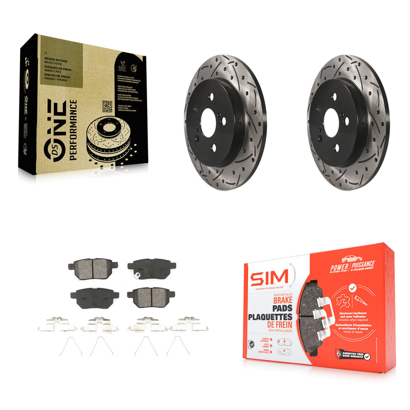 Transit Auto KDS-100383 Disc Brake Kit for 2009-2022 Toyota Corolla, Toyota Prius AWD-e and More - Rear
