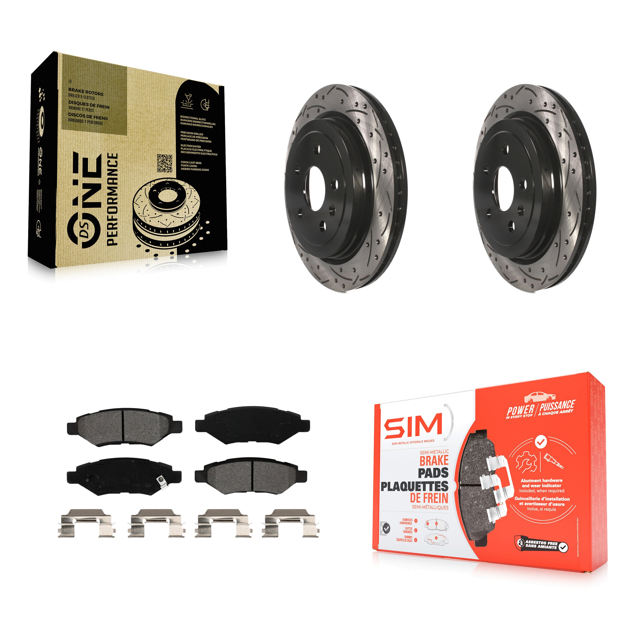 Transit Auto KDS-100385 Disc Brake Kit for 2008-2015 Cadillac CTS, Chevrolet Camaro - Rear