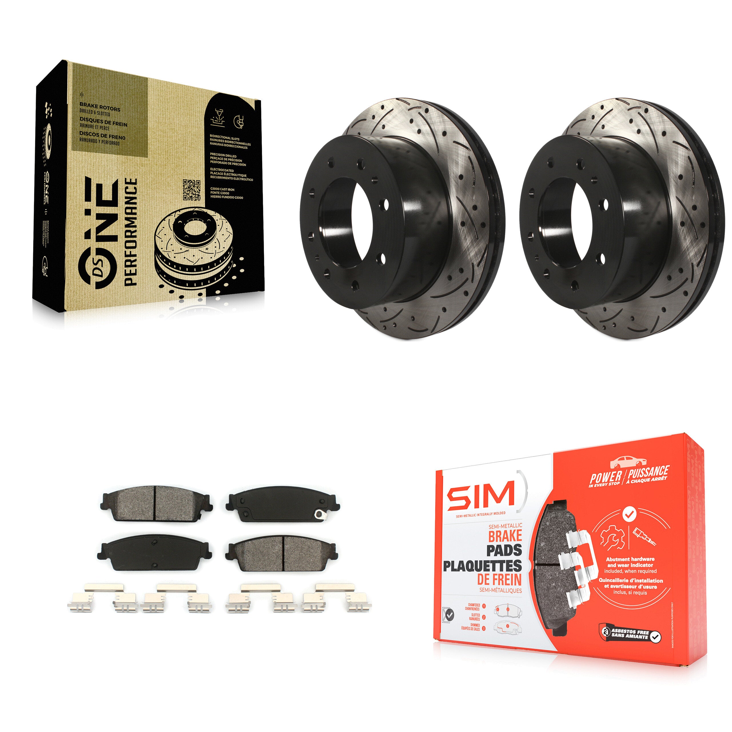 Transit Auto KDS-100389 Disc Brake Kit for 2011 Chevrolet Silverado 1500 - Rear