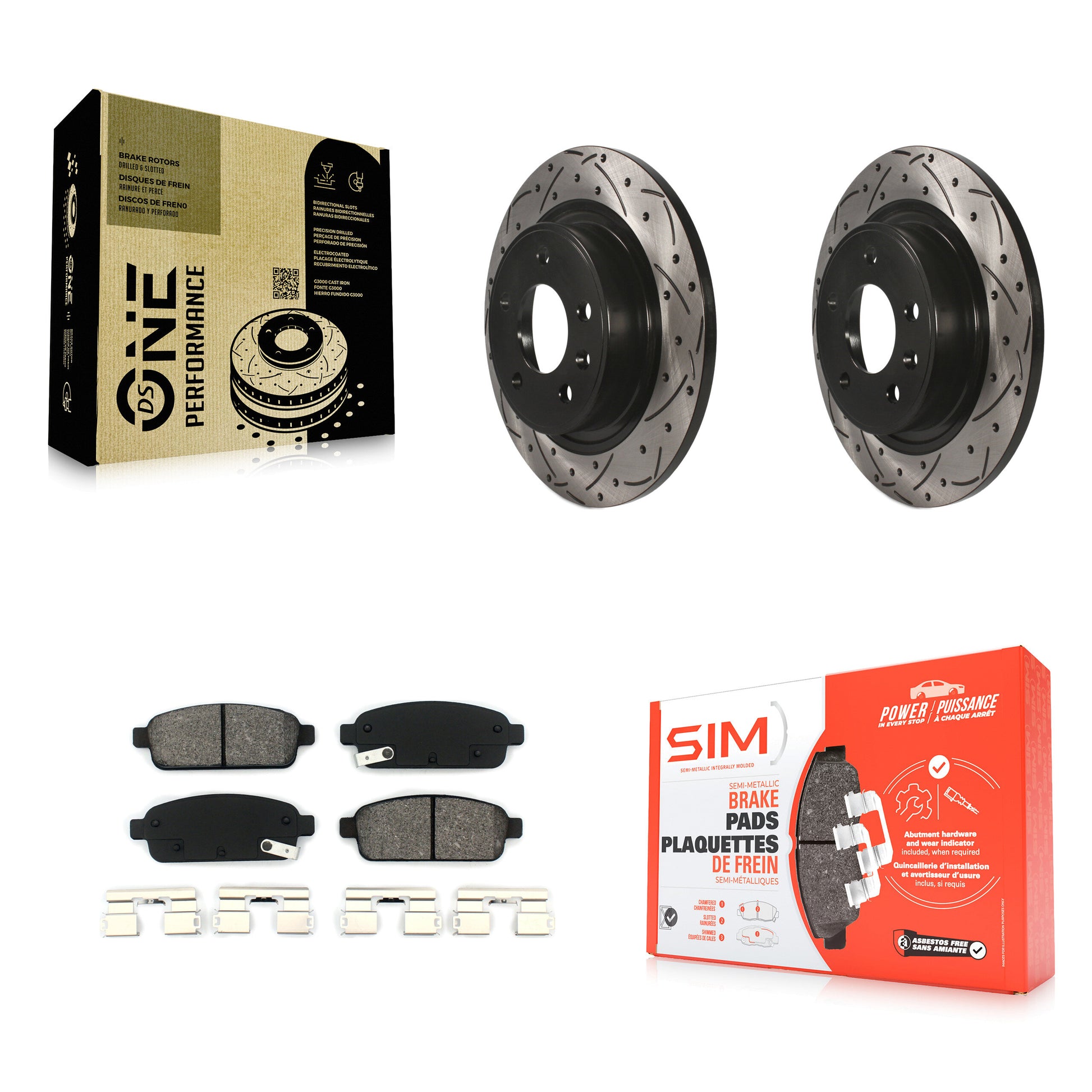Transit Auto KDS-100392 Disc Brake Kit for 2011-2019 Buick Cascada, Cadillac ELR and More - Rear