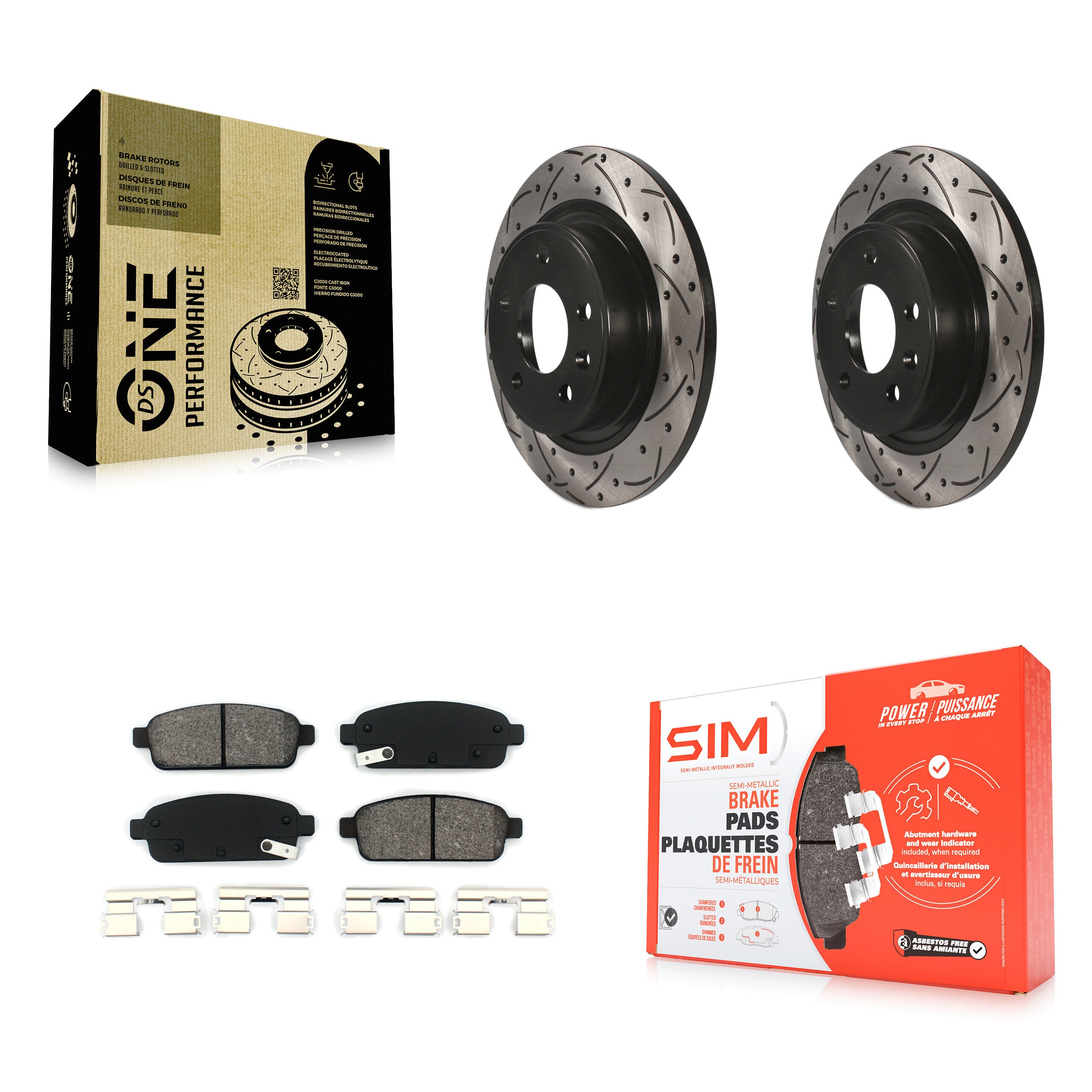 Transit Auto KDS-100392 Disc Brake Kit for 2011-2019 Buick Cascada, Cadillac ELR and More - Rear