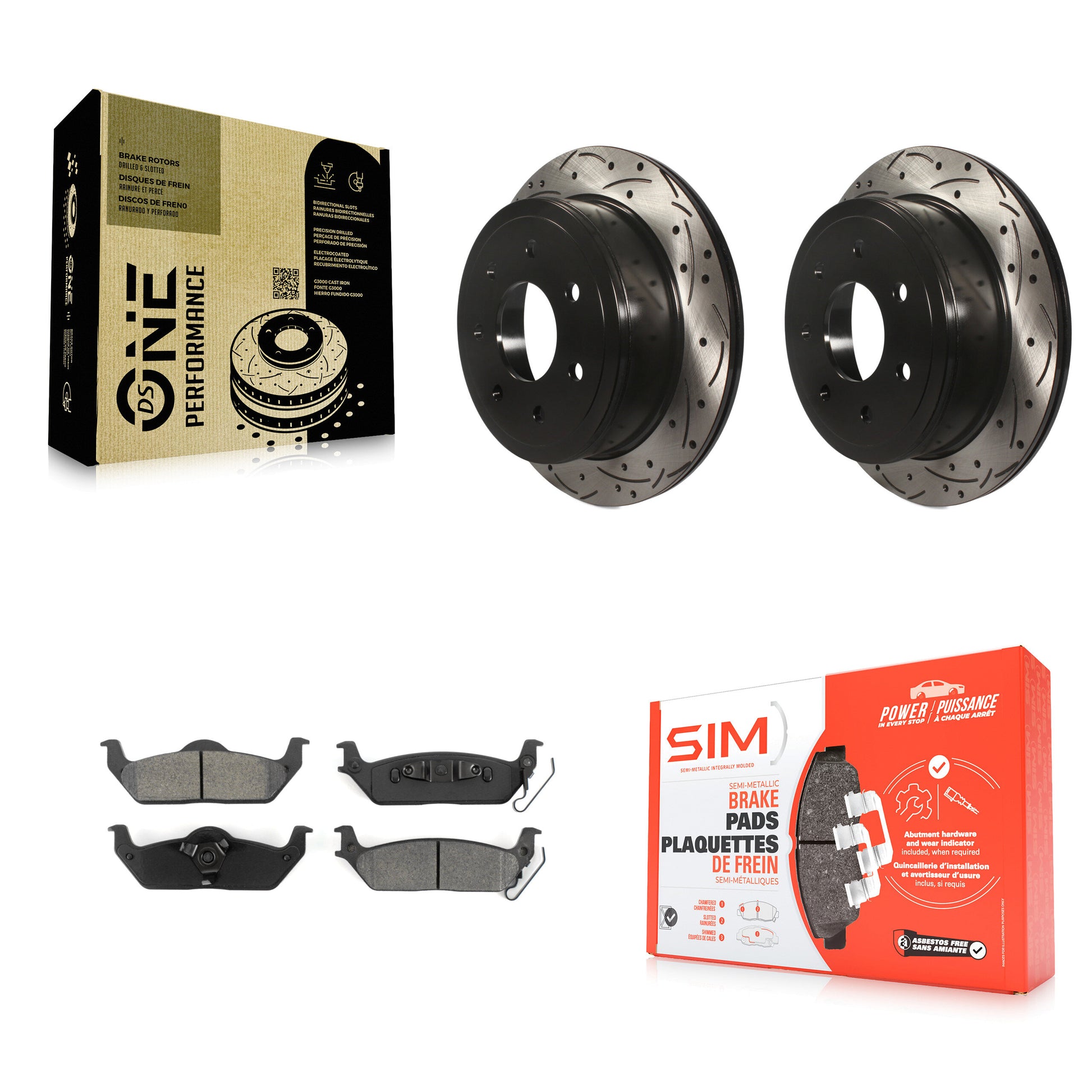 Transit Auto KDS-100394 Disc Brake Kit for 2004-2011 Lincoln Mark LT, Ford F-150 - Rear