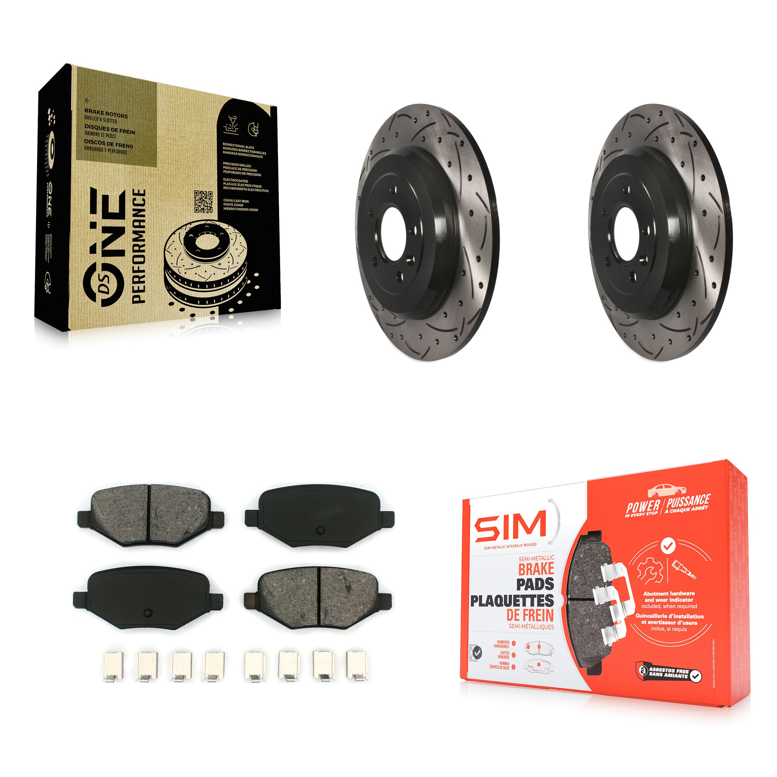 Transit Auto KDS-100405 Disc Brake Kit for 2009-2019 Lincoln MKT, Ford Explorer and More - Rear