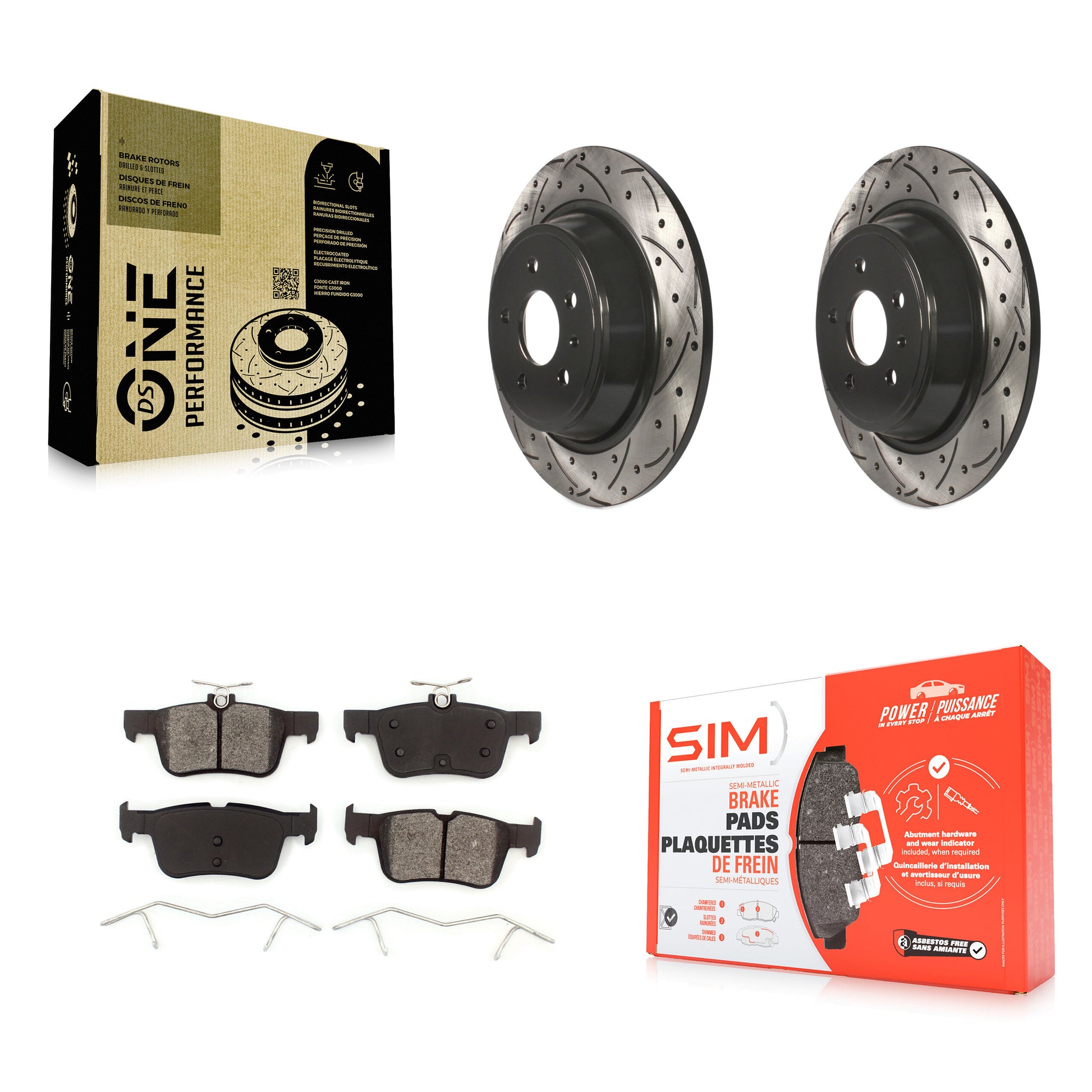Transit Auto KDS-100414 Disc Brake Kit for 2013-2020 Ford Fusion, Ford Escape and More - Rear