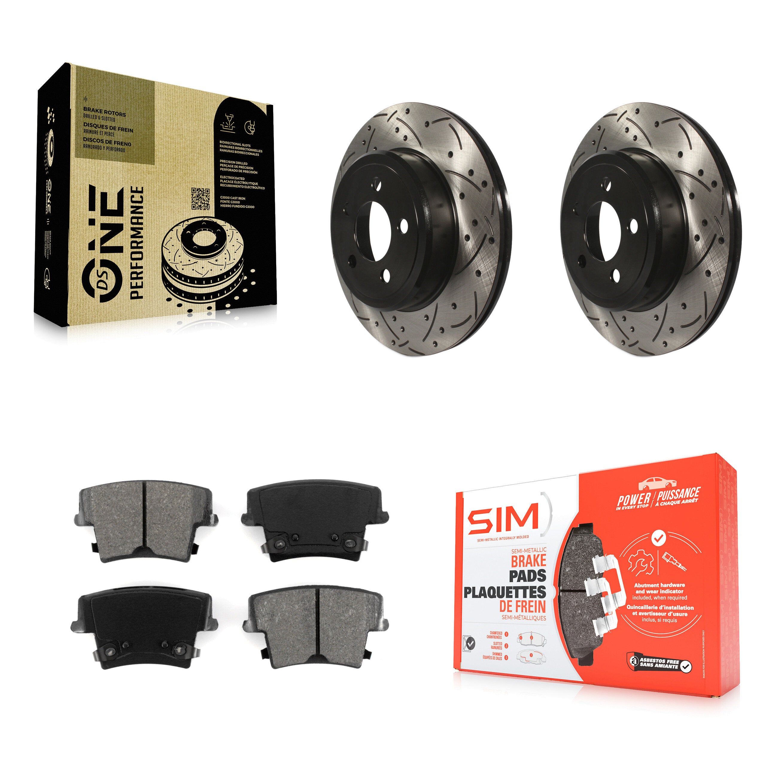 Transit Auto KDS-100419 Disc Brake Kit for 2005-2023 Dodge Challenger, Dodge Charger and More - Rear