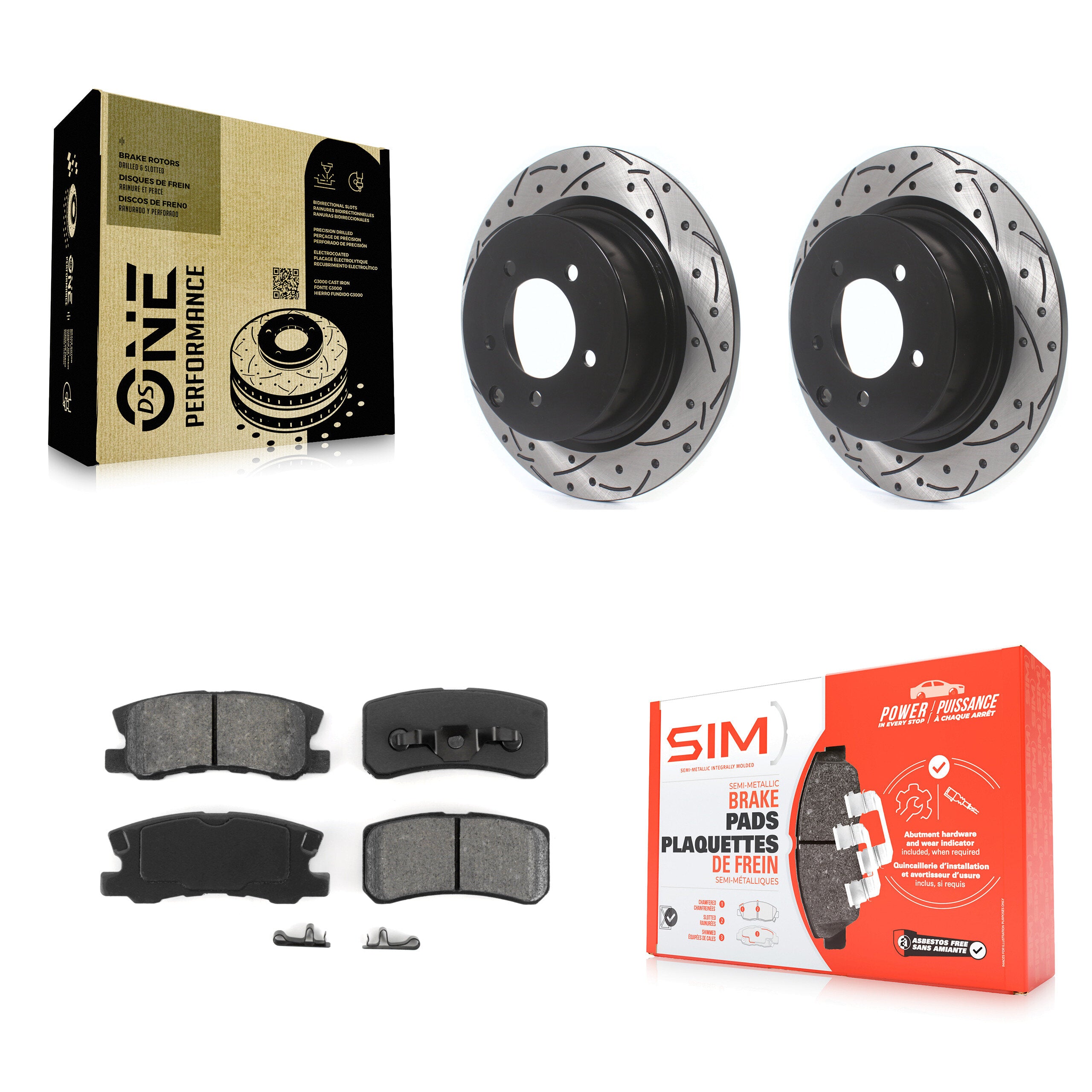 Transit Auto KDS-100424 Disc Brake Kit for 2007-2017 Mitsubishi Lancer, Mitsubishi Outlander and More - Rear