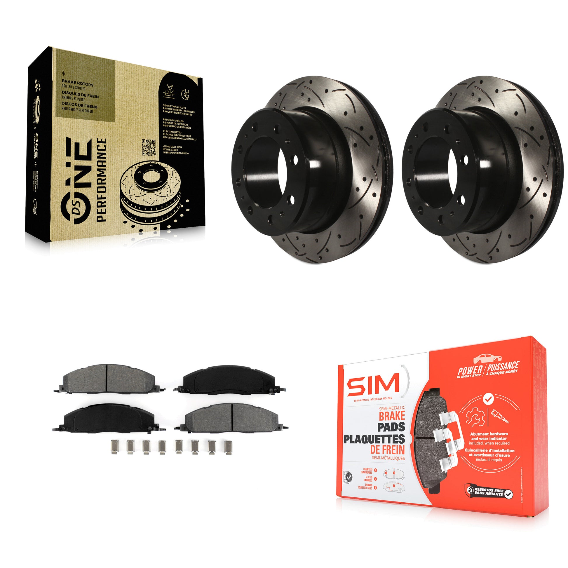 Transit Auto KDS-100428 Disc Brake Kit for 2009-2018 Ram 1500, Ram 2500 and More - Rear