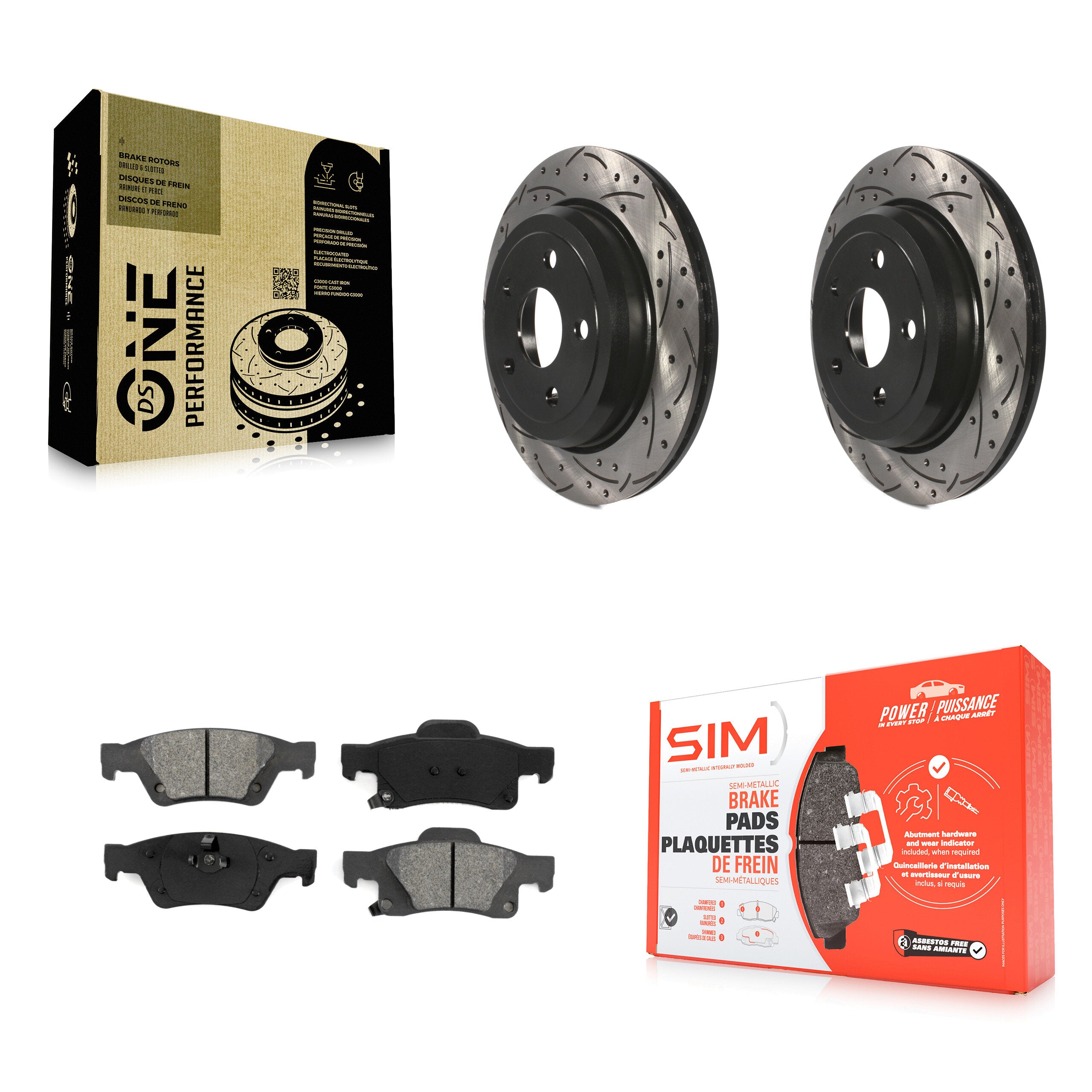 Transit Auto KDS-100430 Disc Brake Kit for 2011-2022 Jeep Grand Cherokee WK, Dodge Durango, Jeep Grand Cherokee - Rear