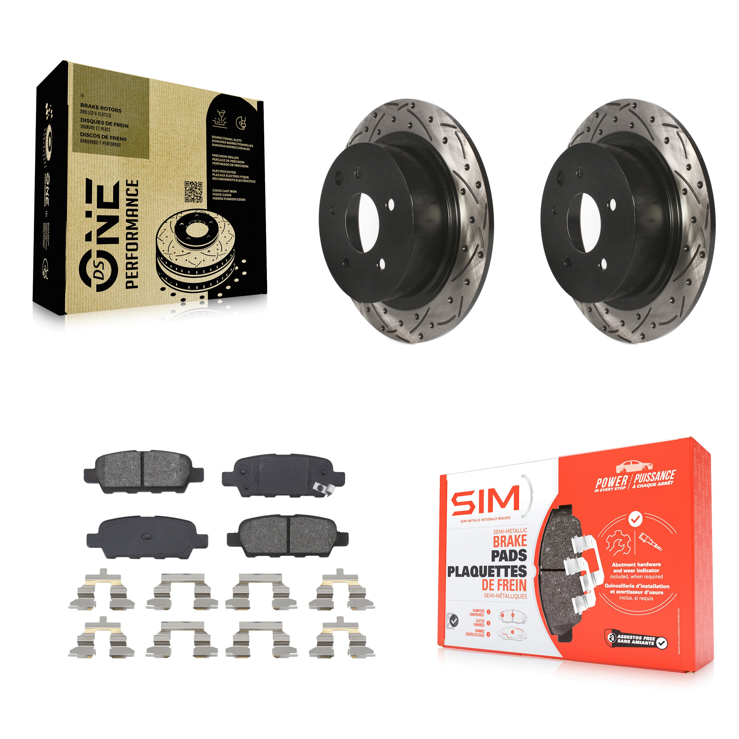 Transit Auto KDS-100433 Disc Brake Kit for 2002-2023 Nissan Altima, Nissan Juke and More - Rear