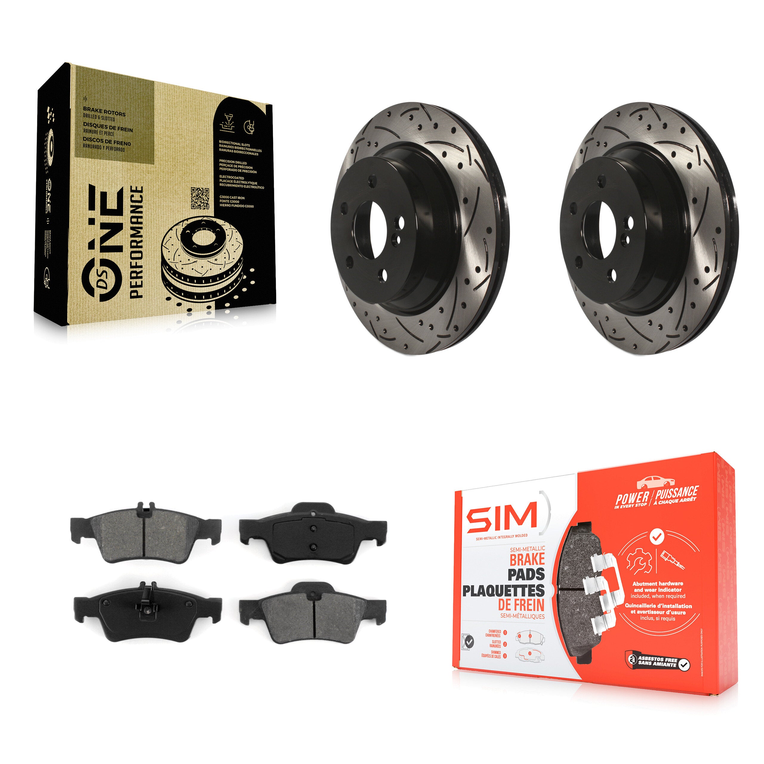 Transit Auto KDS-100438 Disc Brake Kit for 2003-2016 Mercedes-Benz E350, Mercedes-Benz E400 and More - Rear