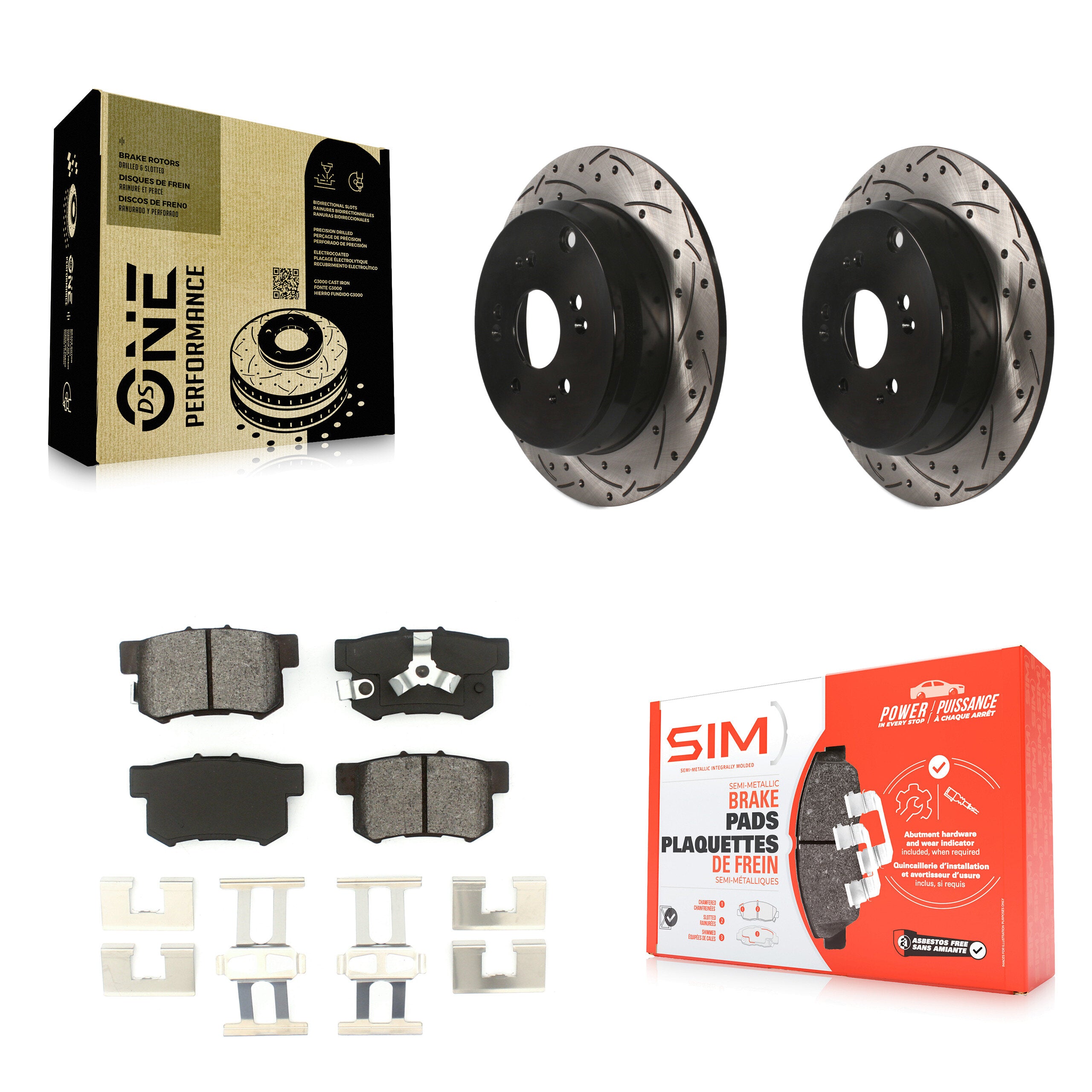 Transit Auto KDS-100439 Disc Brake Kit for 2005-2018 Acura RDX, Honda CR-V - Rear