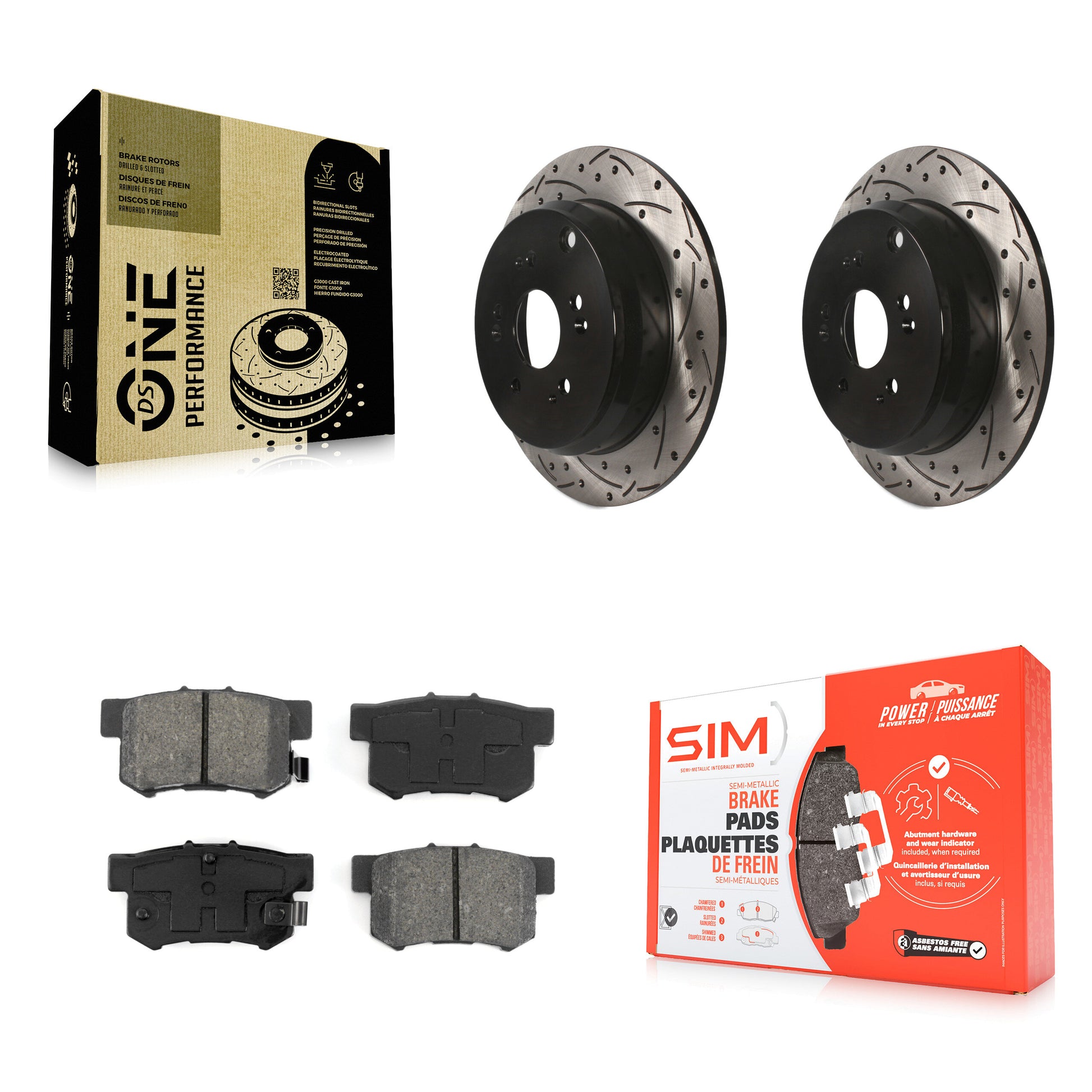 Transit Auto KDS-100440 Disc Brake Kit for 2007-2012 Acura RDX - Rear