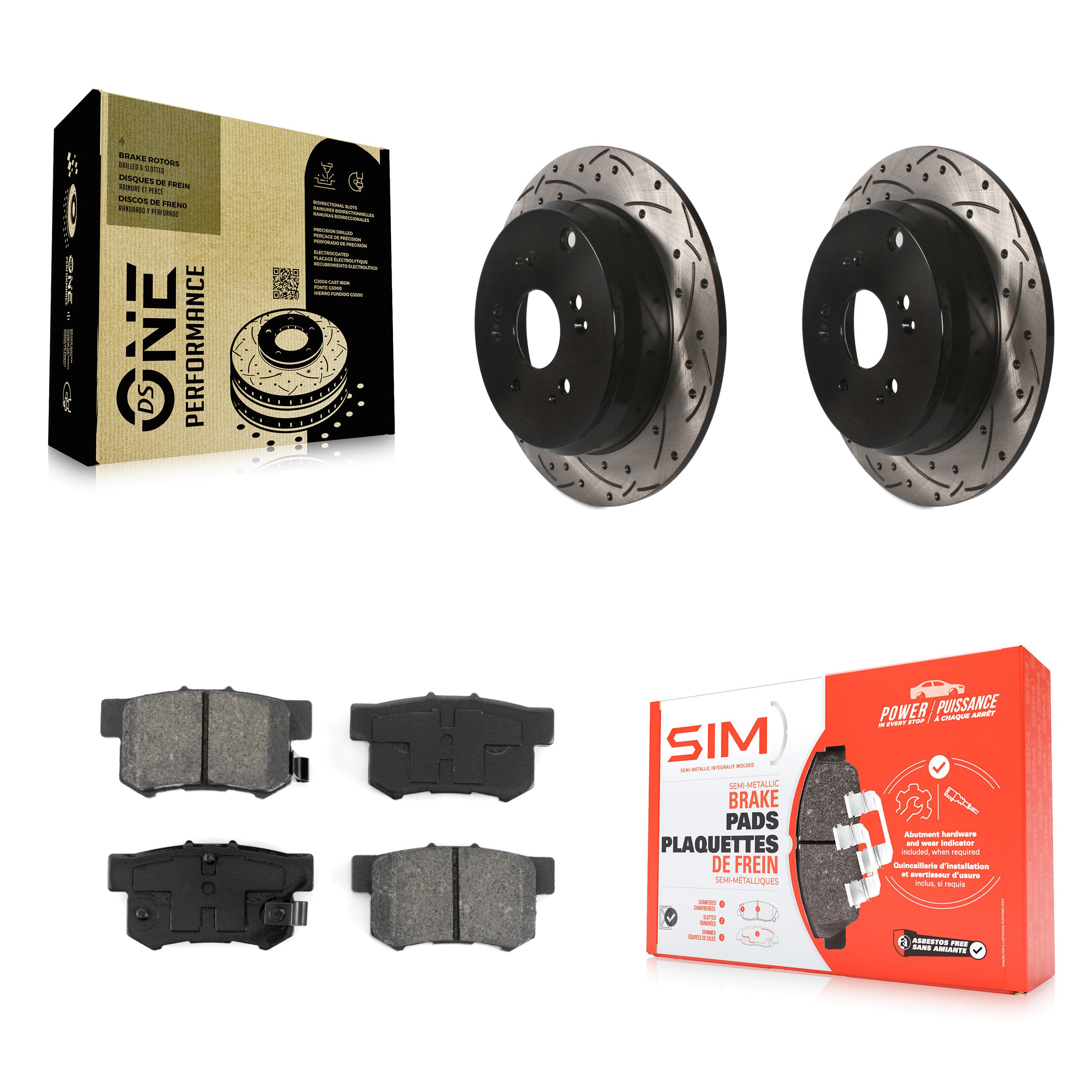 Transit Auto KDS-100440 Disc Brake Kit for 2007-2012 Acura RDX - Rear