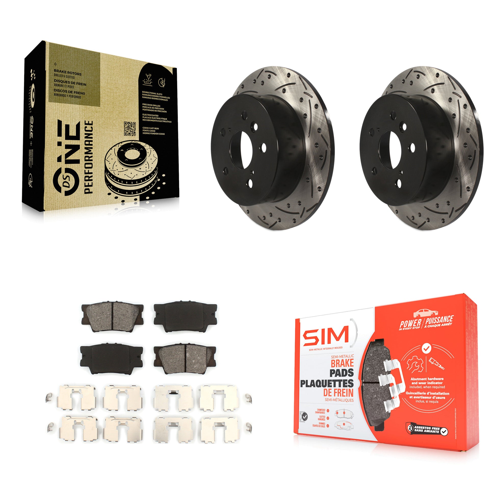 Transit Auto KDS-100445 Disc Brake Kit for 2007-2012 Toyota Avalon, Lexus ES350, Toyota Camry - Rear
