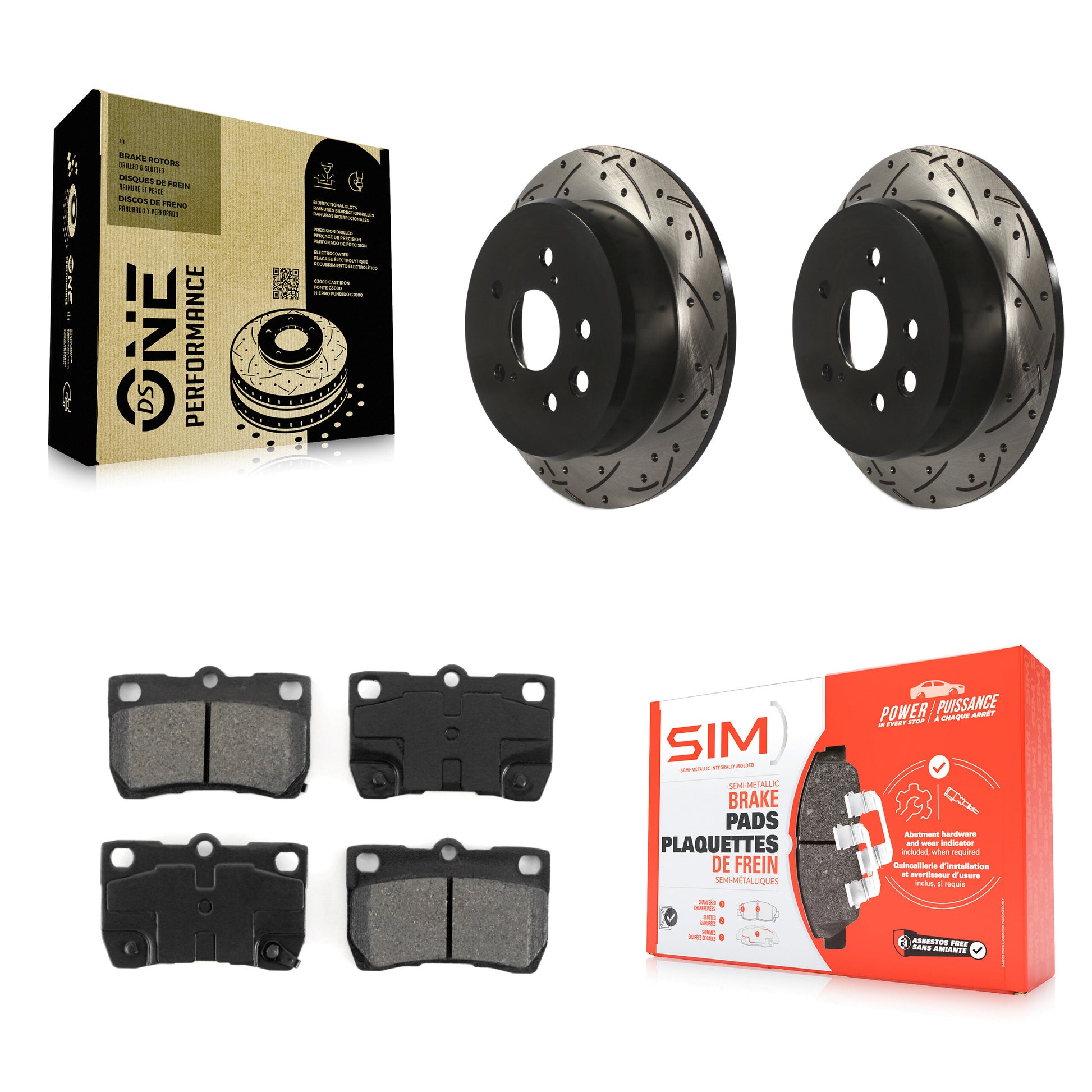 Transit Auto KDS-100447 Disc Brake Kit for 2006-2013 Lexus IS250 - Rear