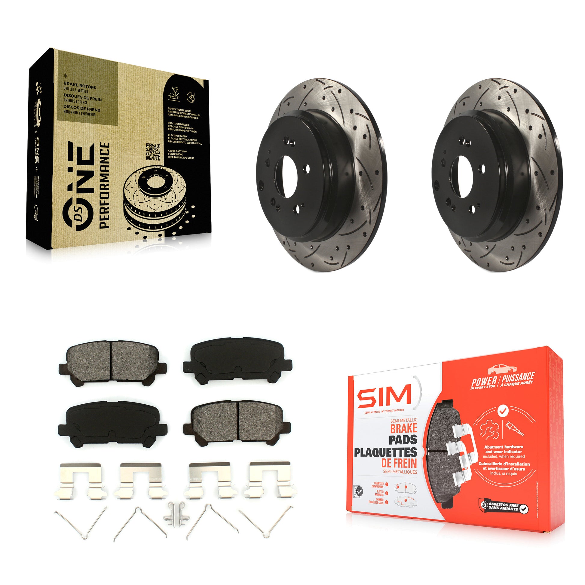 Transit Auto KDS-100449 Disc Brake Kit for 2007-2017 Honda Odyssey, Acura ZDX and More - Rear