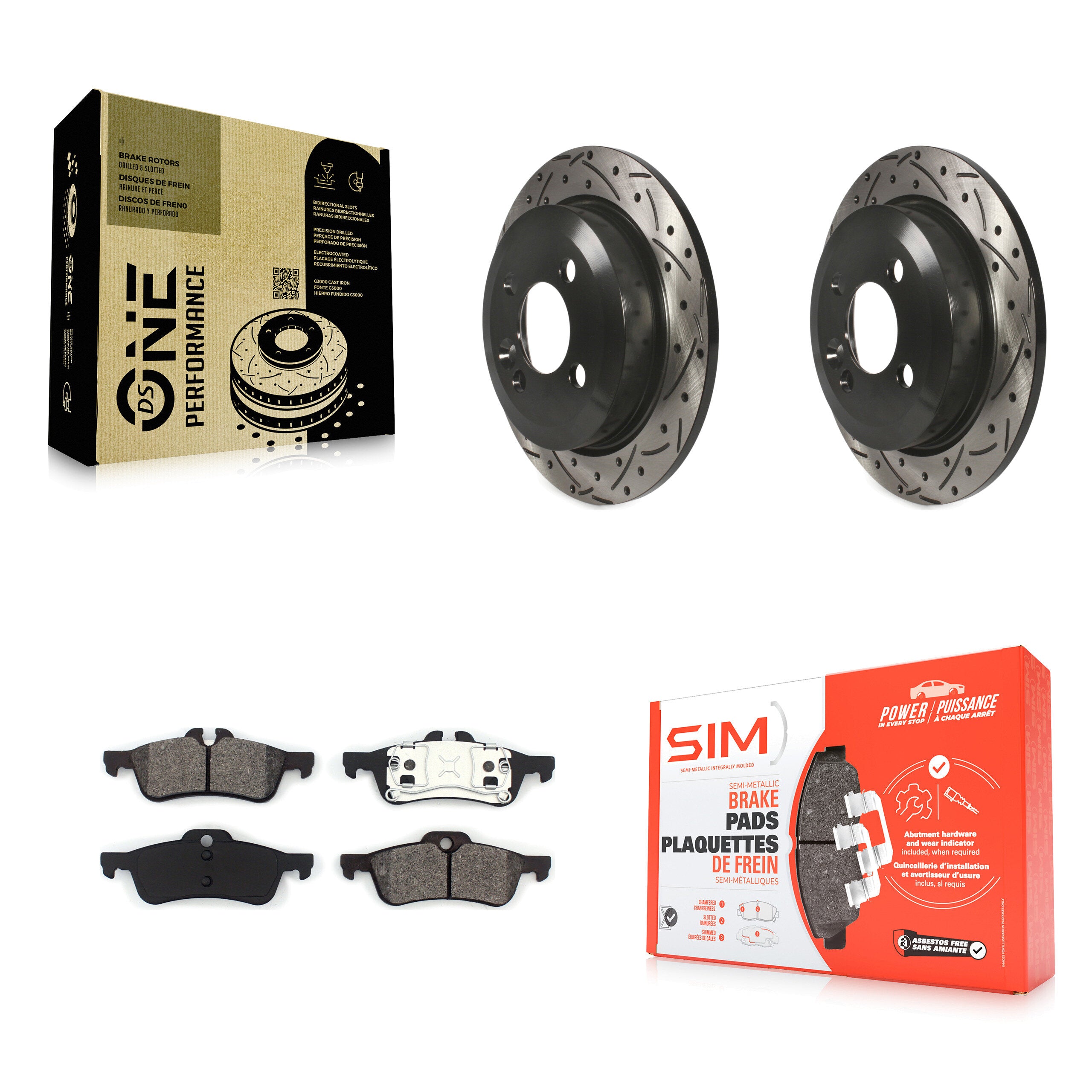 Transit Auto KDS-100458 Disc Brake Kit for 2006-2008 Mini Cooper - Rear
