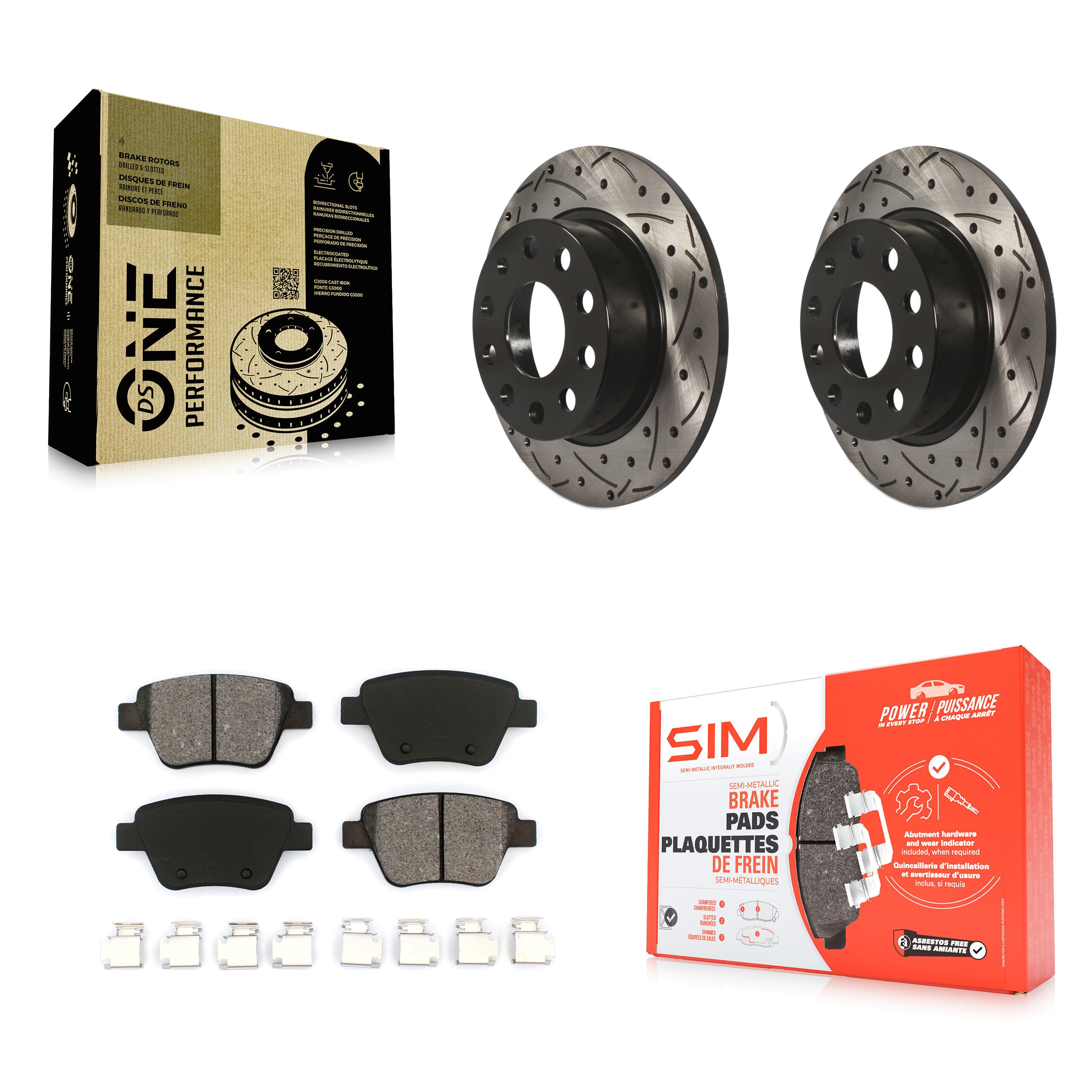 Transit Auto KDS-100476 Disc Brake Kit for 2010-2018 Volkswagen Jetta, Volkswagen GTI and More - Rear