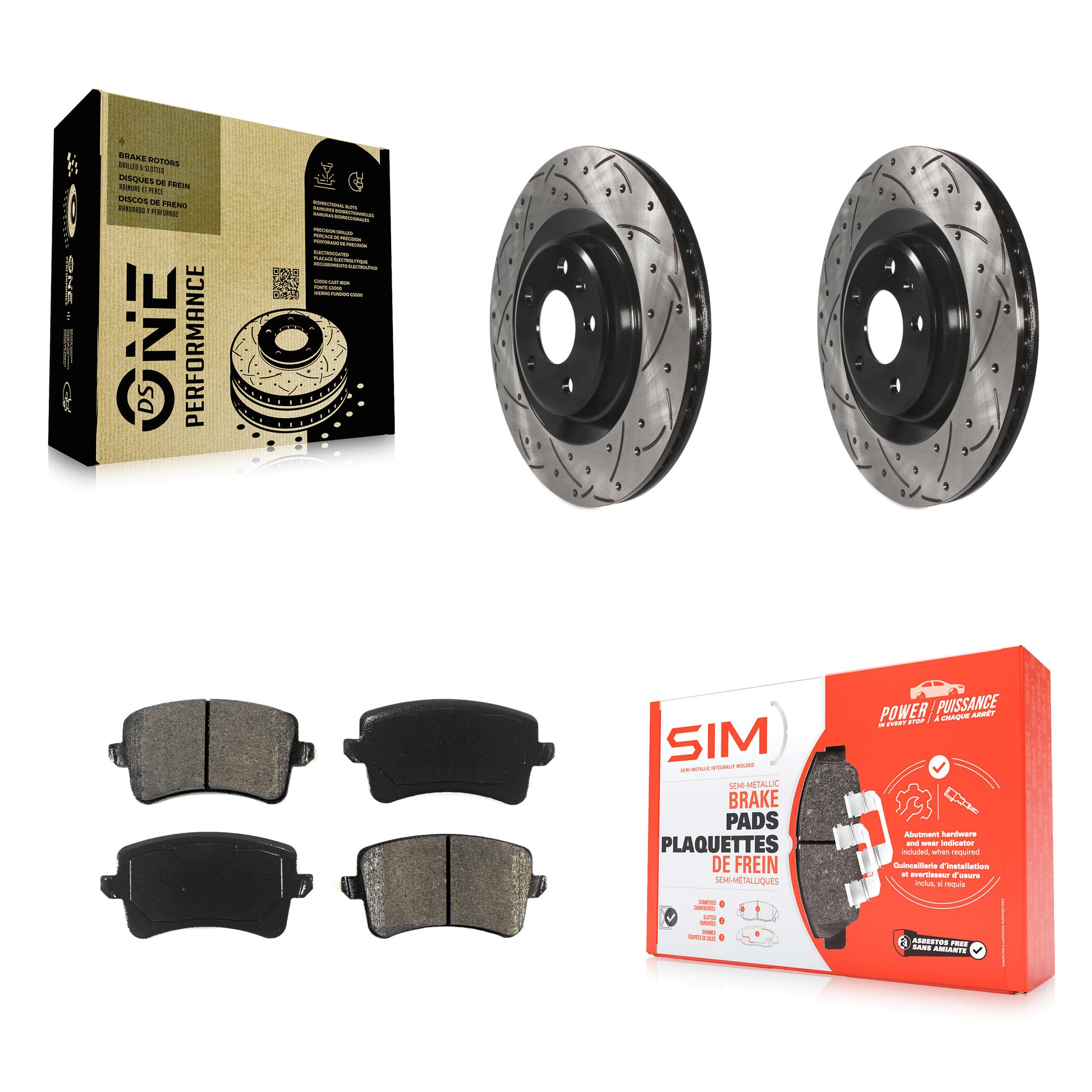 Transit Auto KDS-100479 Disc Brake Kit for 2011-2017 Audi Q5, Audi SQ5 and More - Rear