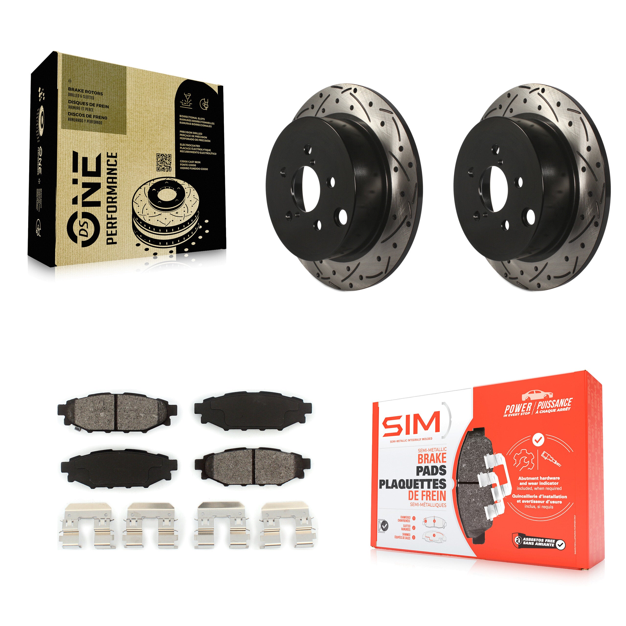 Transit Auto KDS-100484 Disc Brake Kit for 2012-2023 Subaru Crosstrek, Subaru Impreza and More - Rear