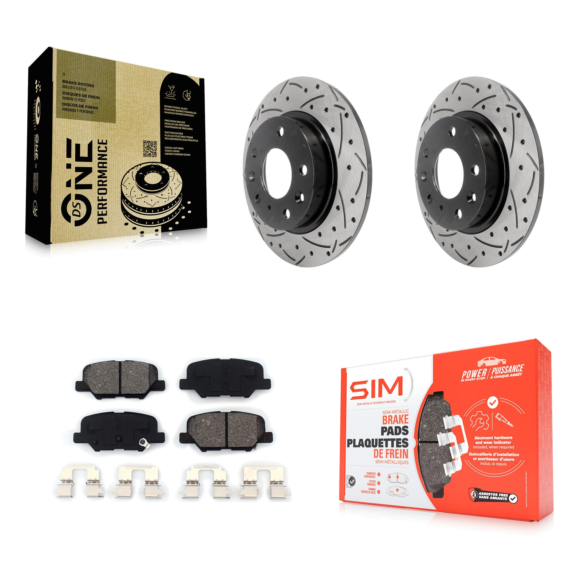 Transit Auto KDS-100493 Disc Brake Kit for 2014-2018 Mazda 3, Mazda 3 Sport - Rear
