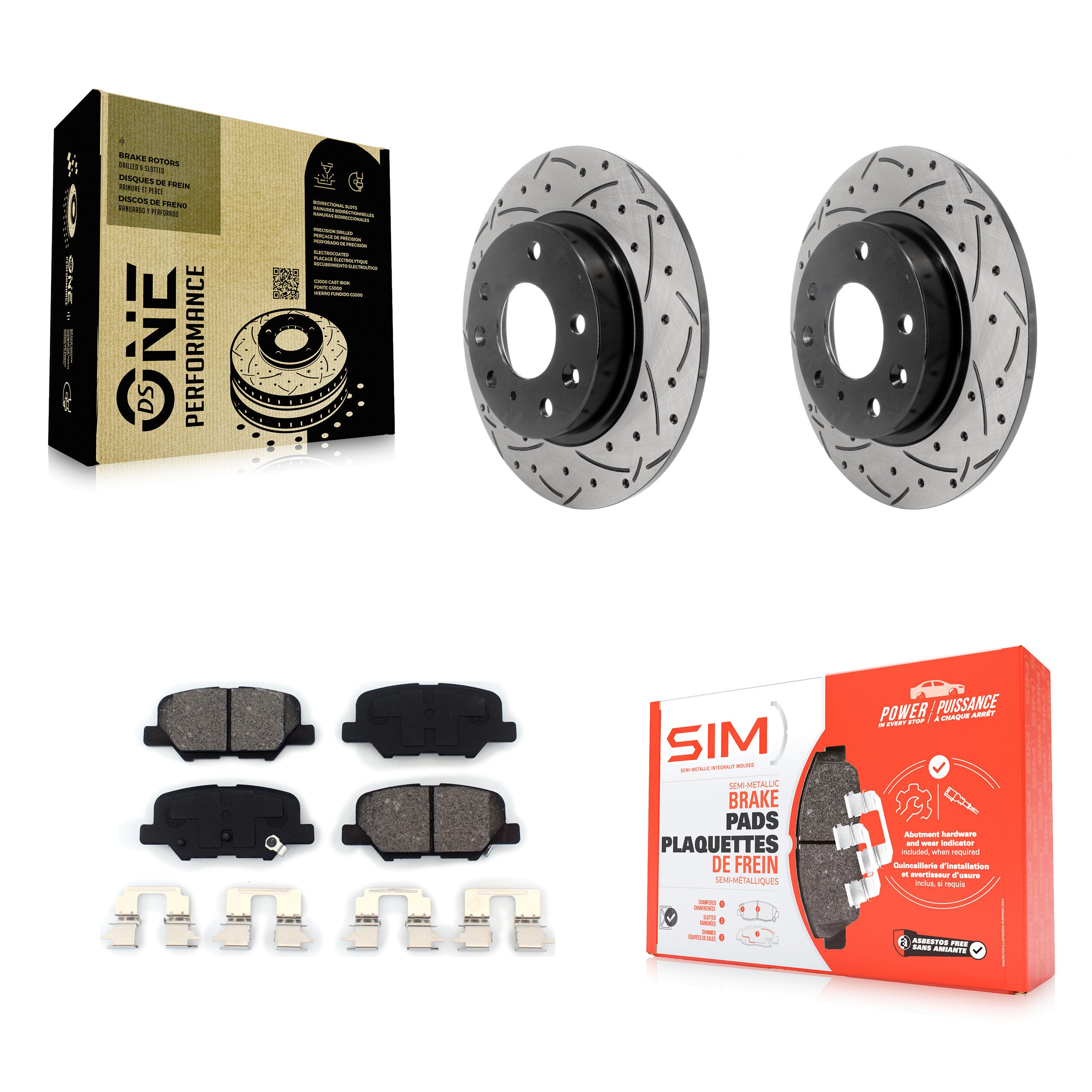Transit Auto KDS-100493 Disc Brake Kit for 2014-2018 Mazda 3, Mazda 3 Sport - Rear