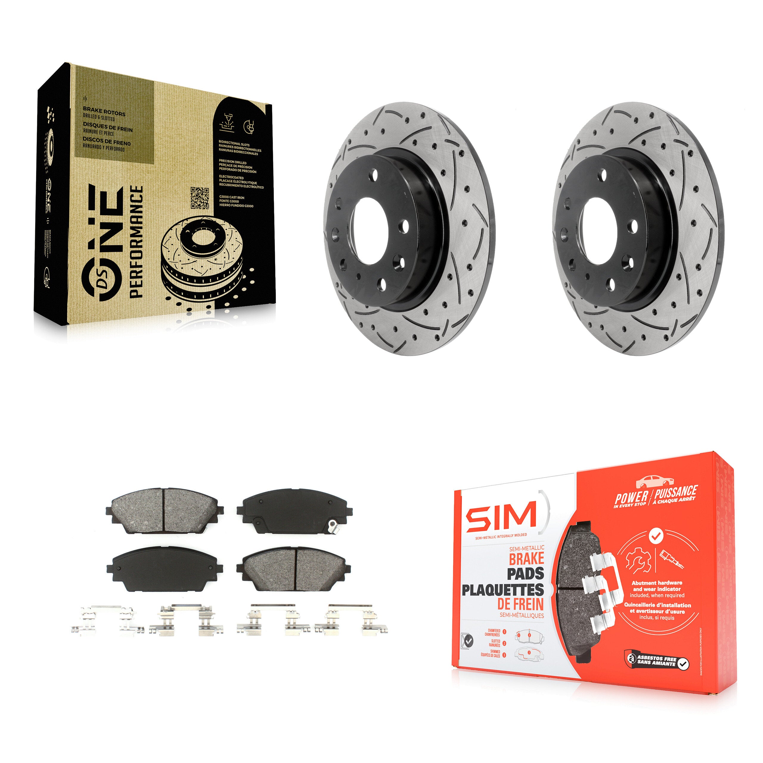 Transit Auto KDS-100494 Disc Brake Kit for 2014-2018 Mazda 3, Mazda 3 Sport - Rear