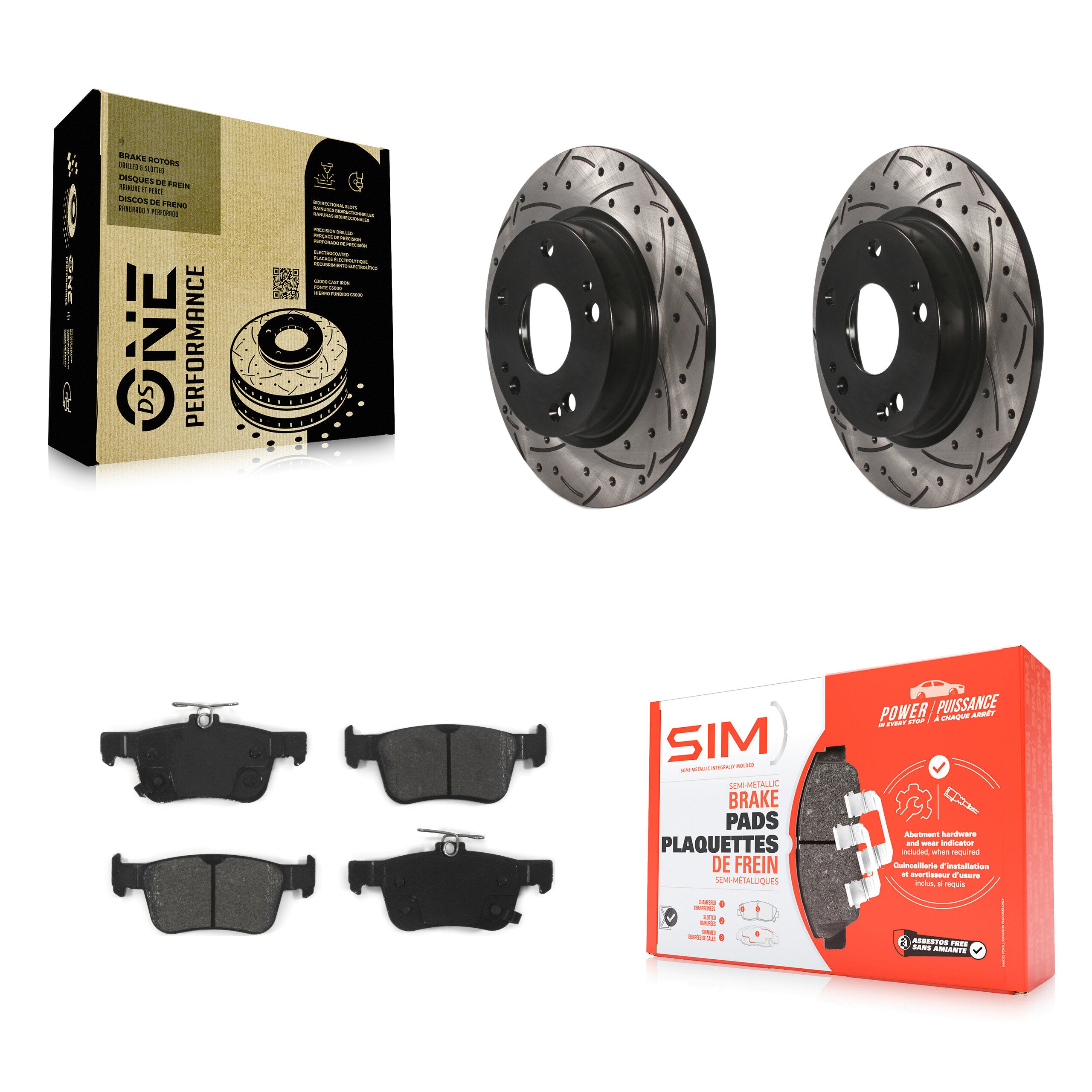 Transit Auto KDS-100497 Disc Brake Kit for 2016-2024 Honda Civic - Rear