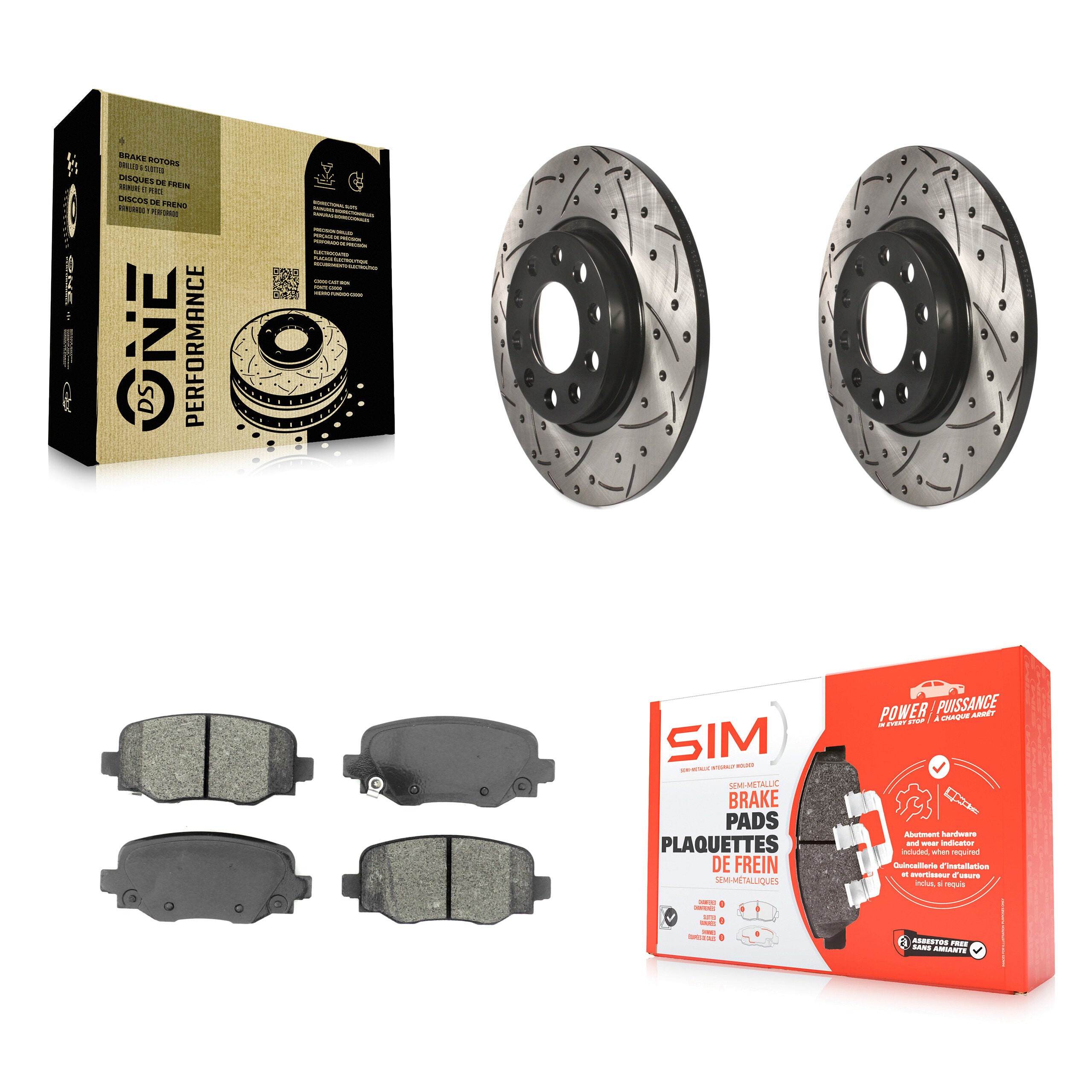Transit Auto KDS-100503 Disc Brake Kit for 2014-2022 Chrysler 200, Jeep Cherokee - Rear