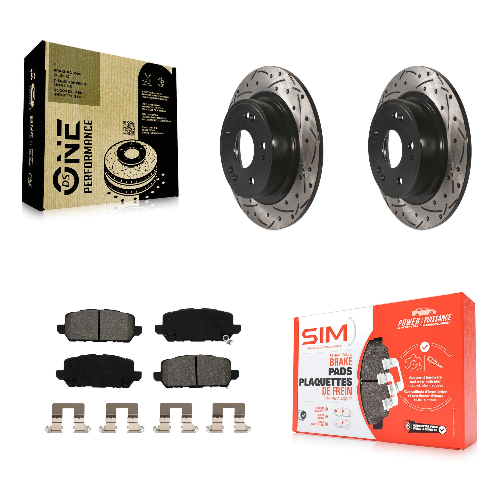 Transit Auto KDS-100505 Disc Brake Kit for 2016-2022 Honda HR-V - Rear
