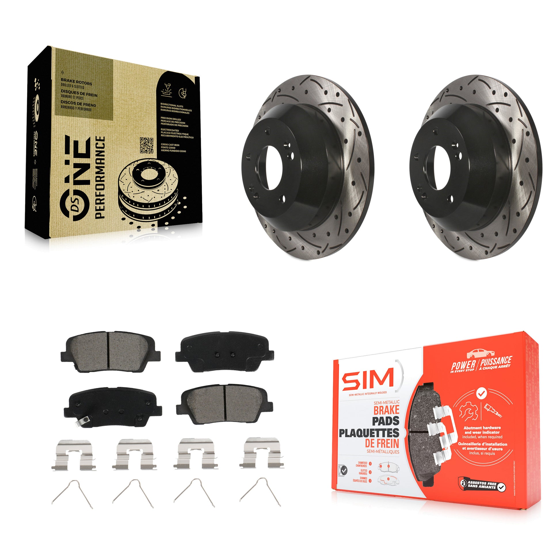 Transit Auto KDS-100506 Disc Brake Kit for 2016-2020 Hyundai Santa Fe, Hyundai Santa Fe Sport and More - Rear