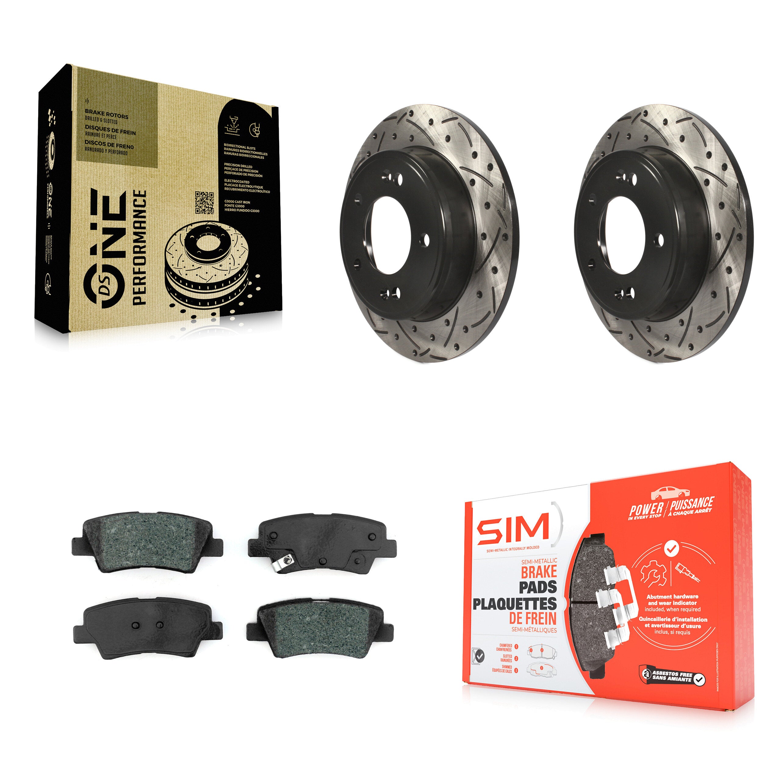 Transit Auto KDS-100509 Disc Brake Kit for 2017-2024 Kia Soul, Hyundai Venue, Hyundai Elantra - Rear