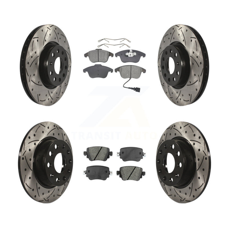 Transit Auto KDS-100524 Disc Brake Kit for 2015-2020 Volkswagen Passat - Front and Rear