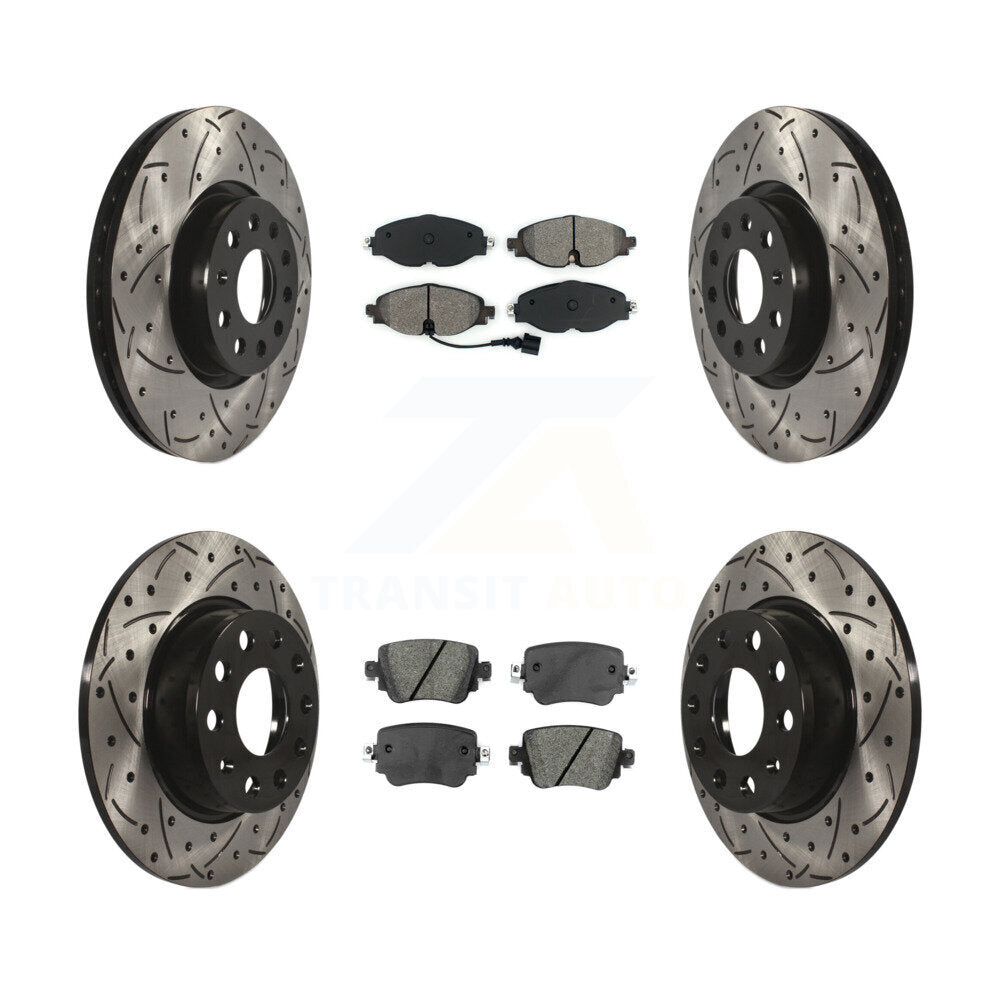 Transit Auto KDS-100527 Disc Brake Kit for 2015-2022 Volkswagen Passat, Volkswagen Golf Alltrack and More - Front and Rear