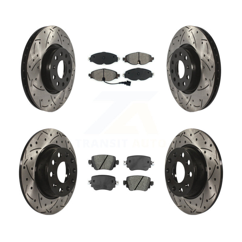 Transit Auto KDS-100527 Disc Brake Kit for 2015-2022 Volkswagen Passat, Volkswagen Golf Alltrack and More - Front and Rear