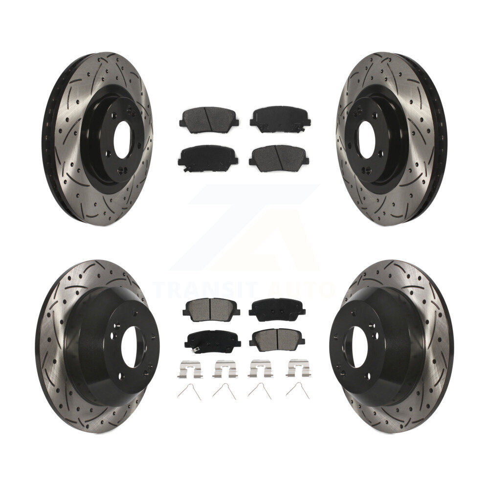 Transit Auto KDS-100536 Disc Brake Kit for 2016-2020 Hyundai Santa Fe Sport, Kia Sorento - Front and Rear