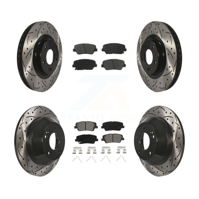 Transit Auto KDS-100536 Disc Brake Kit for 2016-2020 Hyundai Santa Fe Sport, Kia Sorento - Front and Rear