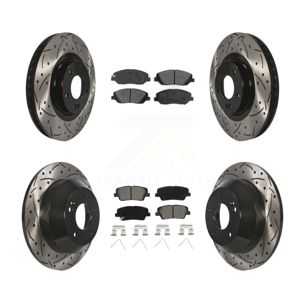 Transit Auto KDS-100537 Disc Brake Kit for 2017-2019 Hyundai Santa Fe, Hyundai Santa Fe XL - Front and Rear