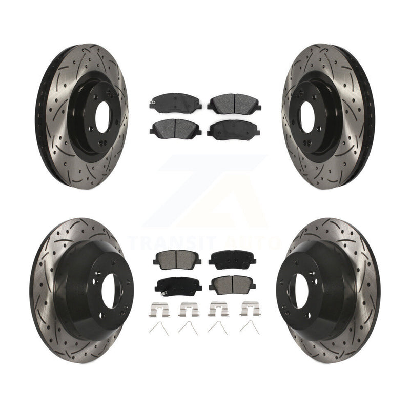 Transit Auto KDS-100537 Disc Brake Kit for 2017-2019 Hyundai Santa Fe, Hyundai Santa Fe XL - Front and Rear