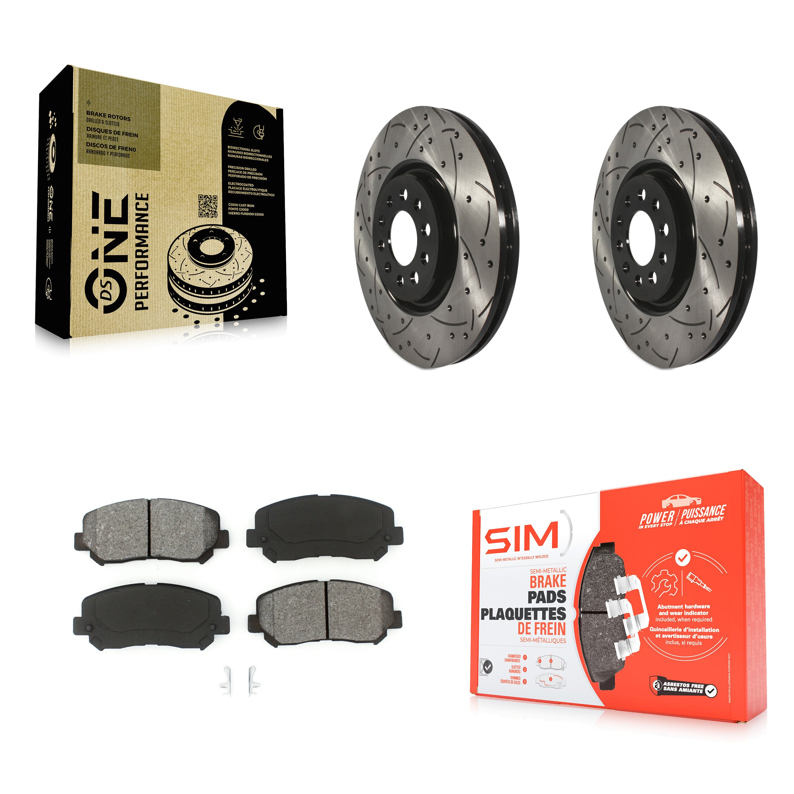 Transit Auto KDS-100547 Disc Brake Kit for 2015-2023 Jeep Cherokee, Chrysler 200 - Front