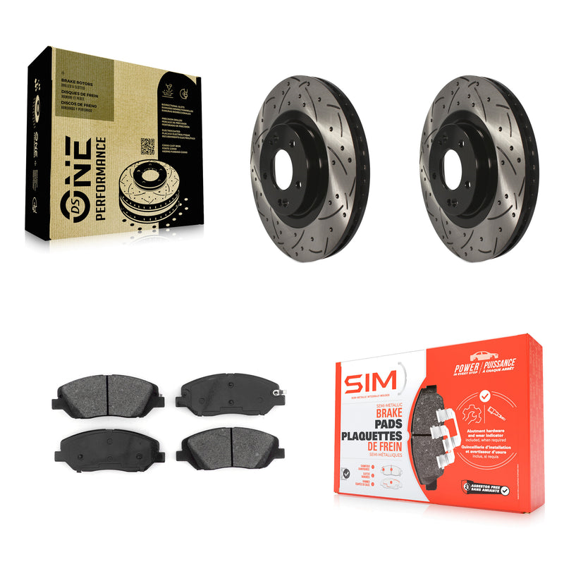 Transit Auto KDS-100550 Disc Brake Kit for 2017-2019 Hyundai Santa Fe, Hyundai Santa Fe XL - Front