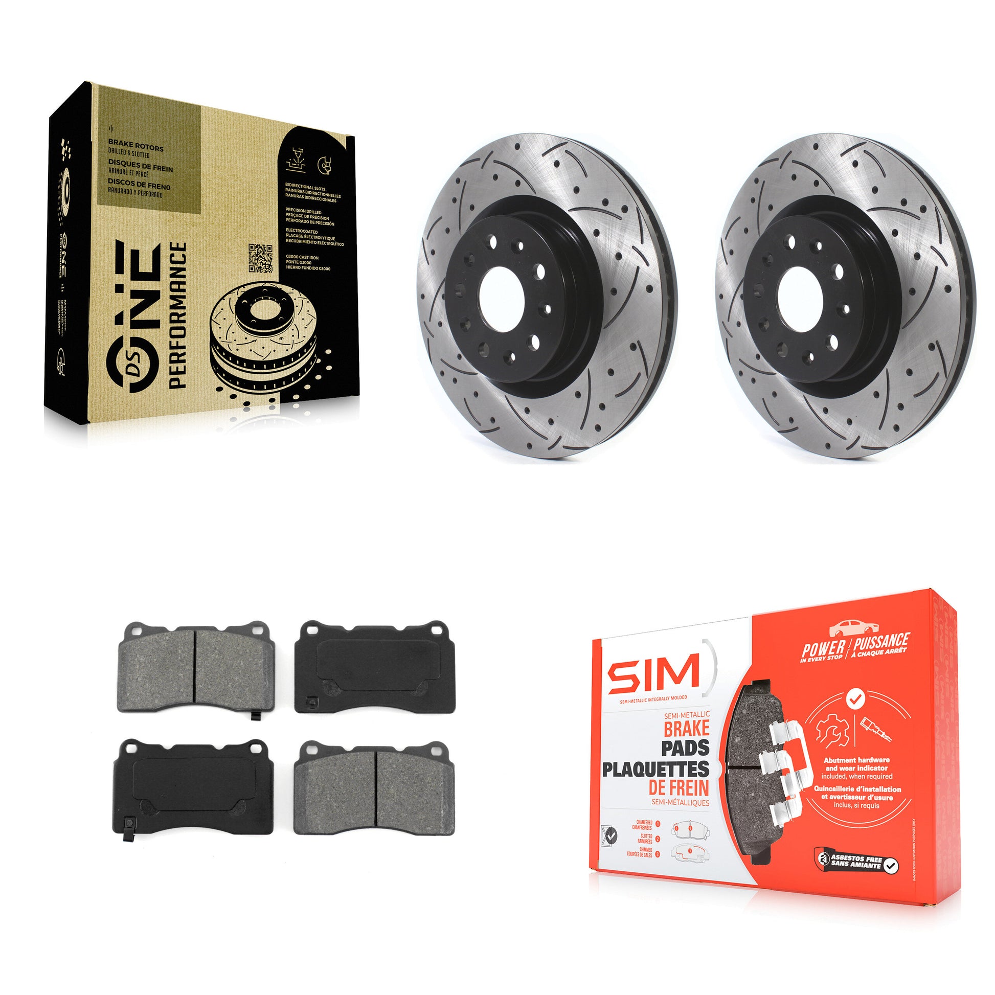 Transit Auto KDS-100558 Disc Brake Kit for 2015-2020 Cadillac CT6, Cadillac CTS - Front